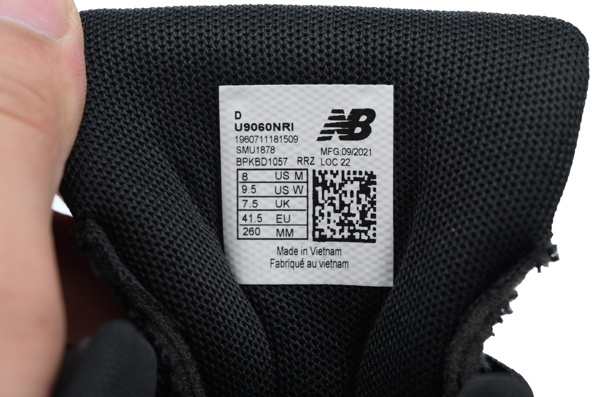 New Balance 9060 'Triple Black Leather' U9060NRI