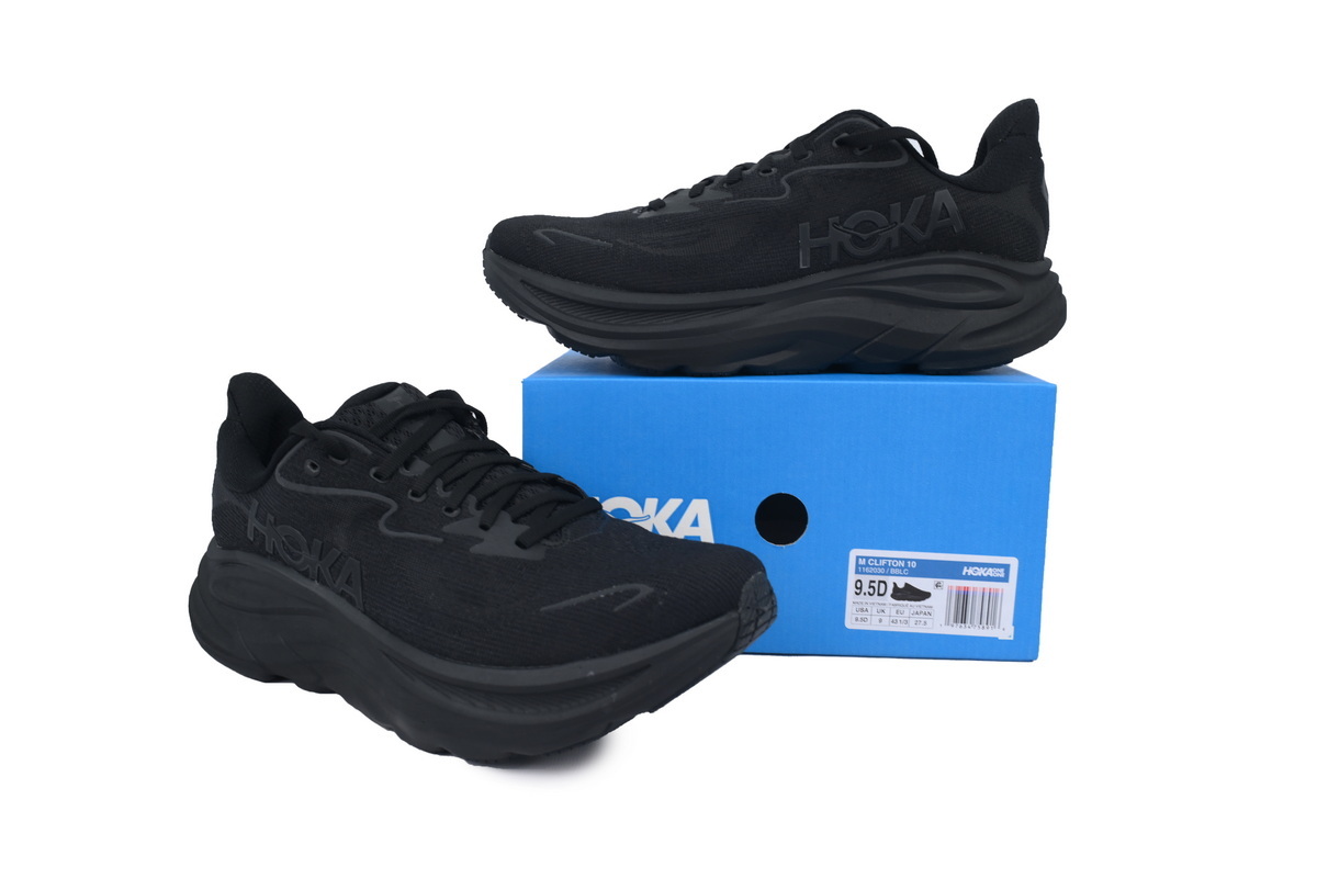  HOKA Clifton 10 'Triple Black'1162030-BBLC
