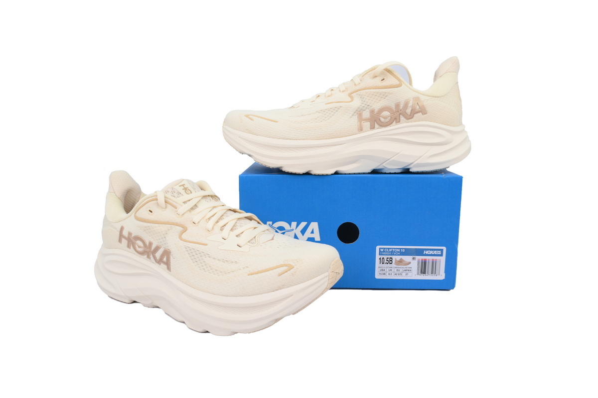  Wmns HOKA  Clifton 10 'Vanilla Birch'1162031-VCH
