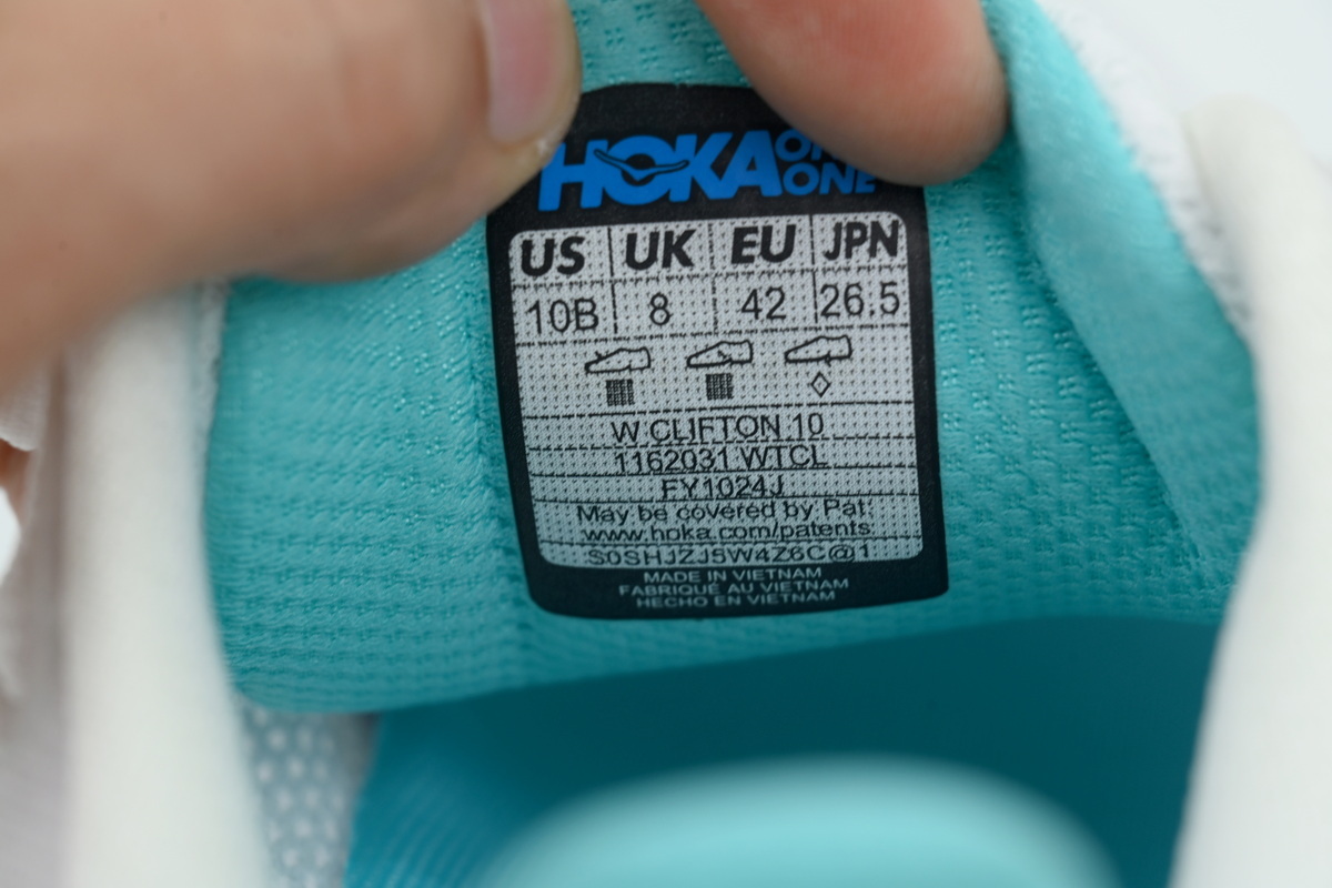  Wmns HOKA Clifton 10 'White Cielo Blue'1162031-WTCL