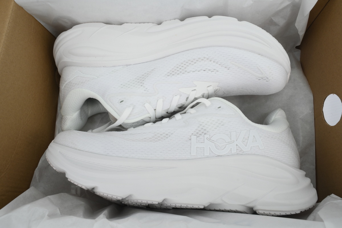  Wmns HOKA Clifton 10 'Triple White'1162031-WWH