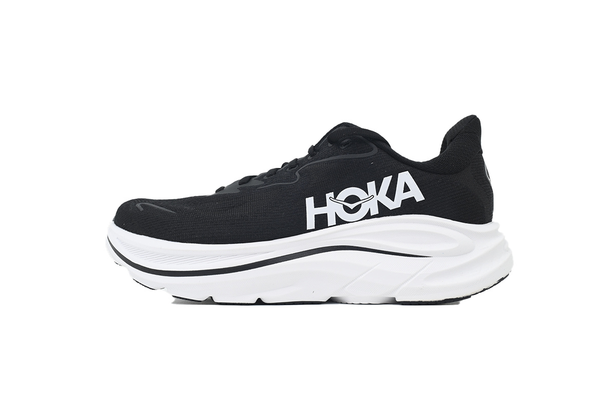  Wmns HOKA  Clifton 10 Wide 'Black White'1162050-BWHT