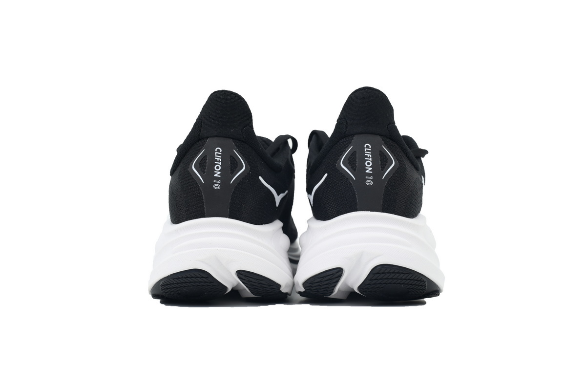  Wmns HOKA  Clifton 10 Wide 'Black White'1162050-BWHT