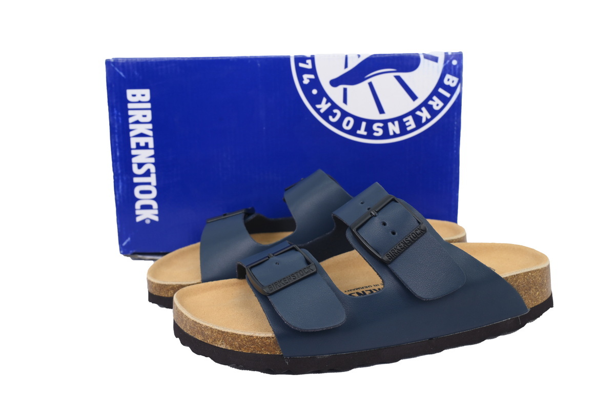 Birkenstock Boston Soft Footbed Blue Leather Surface