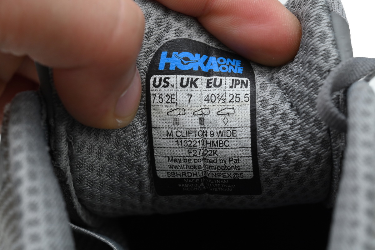 HOKA Clifton 9 2E Wide 'Harbor Mist' 1132210-HMBC
