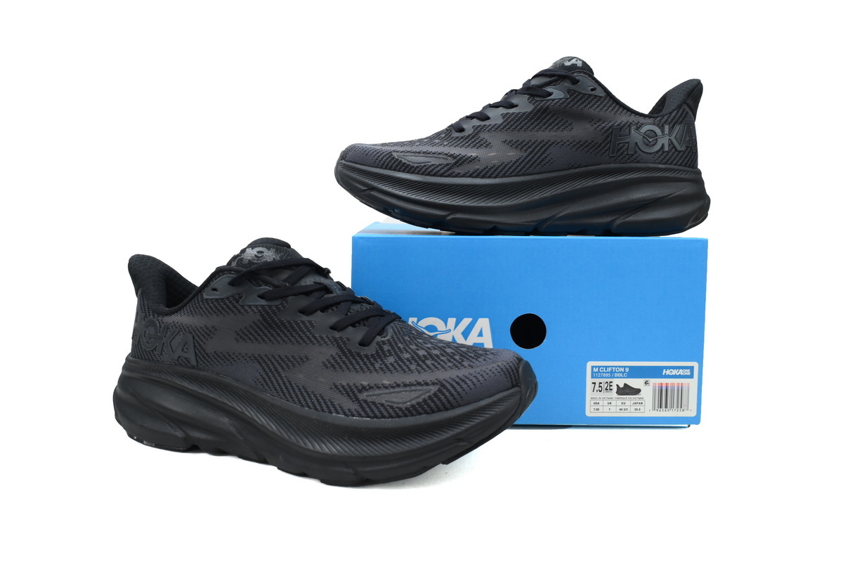 HOKA Clifton 9 'Triple Black' 1127895-BBLC