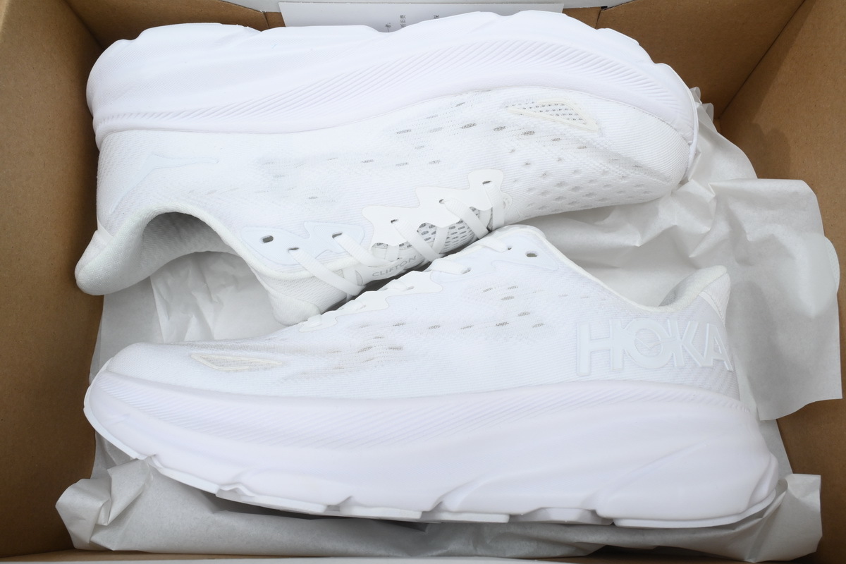 HOKA Clifton 9 'Triple White' 1127895-WWH