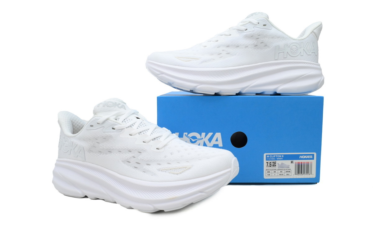 HOKA Clifton 9 'Triple White' 1127895-WWH