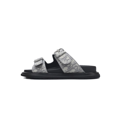 Dior Aqua Grey two-strap sandals 01