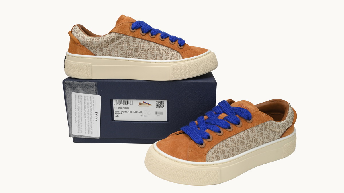 Dior B33 Denim Tears' B33 Sneakers Release Brown Blue 3SN272 ZIR1 6536