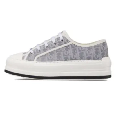 Dior Oblique All Grey Embroidered Platform 01