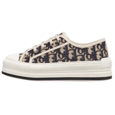 Dior Oblique Black Embroidered Platform 01