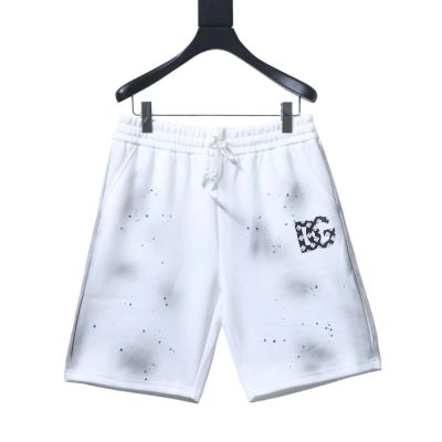 Dolce & Gabbana Rubber Print Logo White Vintage Shorts  01