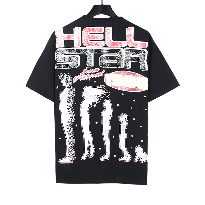 Hellstar Portrait Graphic Loose Short Sleeve Tee White/Black/Beige