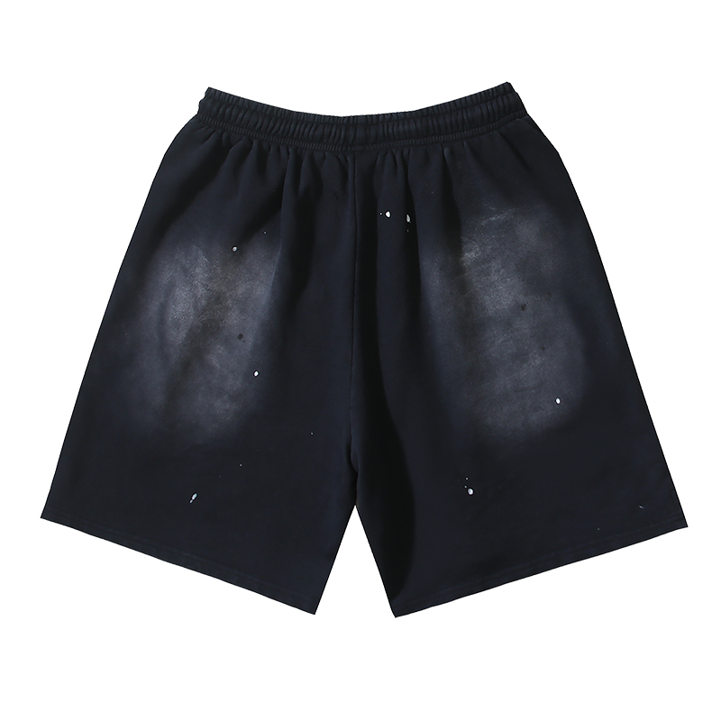 Hellstar Washed Ink Splash Distressed Shorts