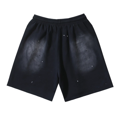 Hellstar Washed Ink Splash Distressed Shorts 02