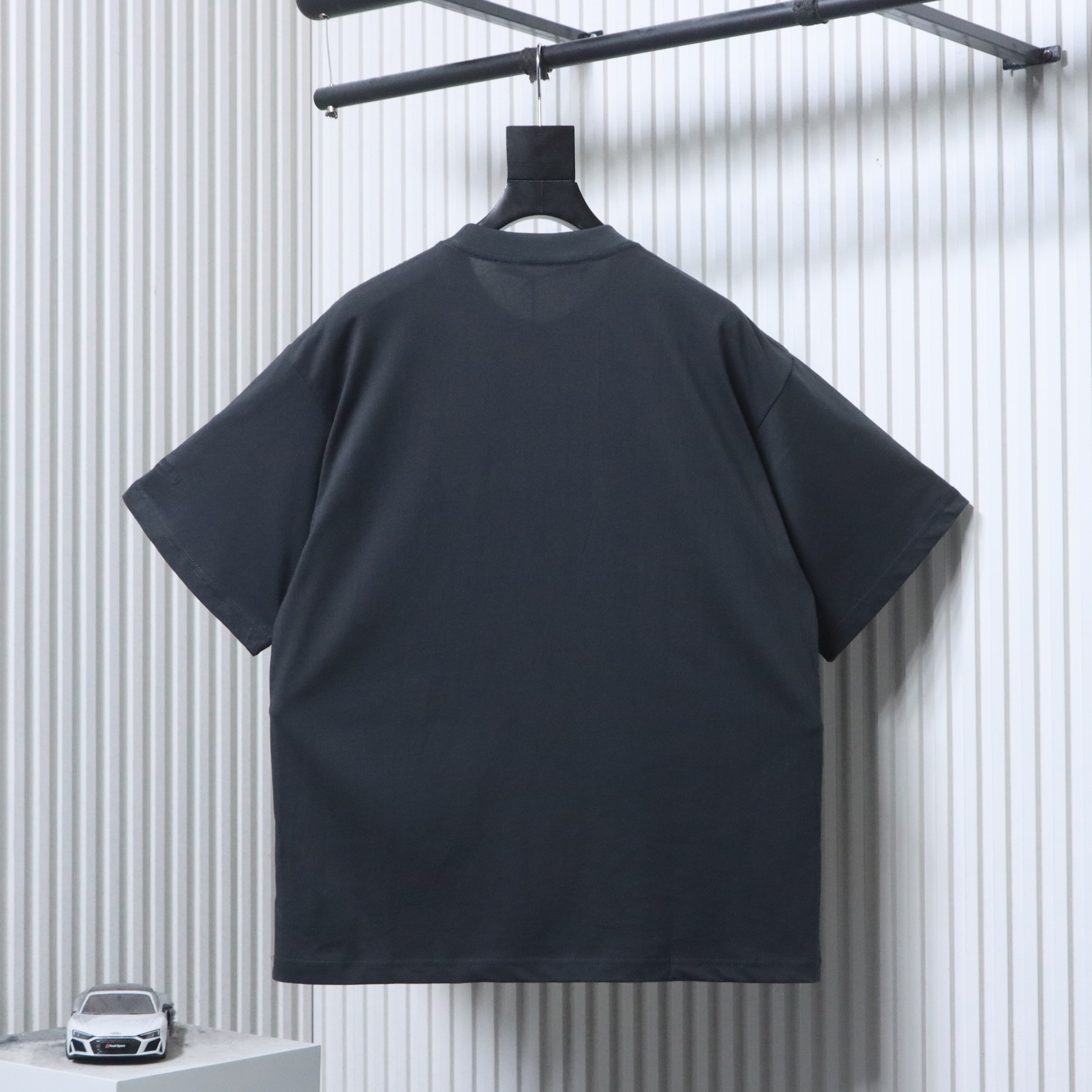 Alexander Wang 2026 New Season Lighter Trend Graphic Print Black Short Sleeve T-Shirt