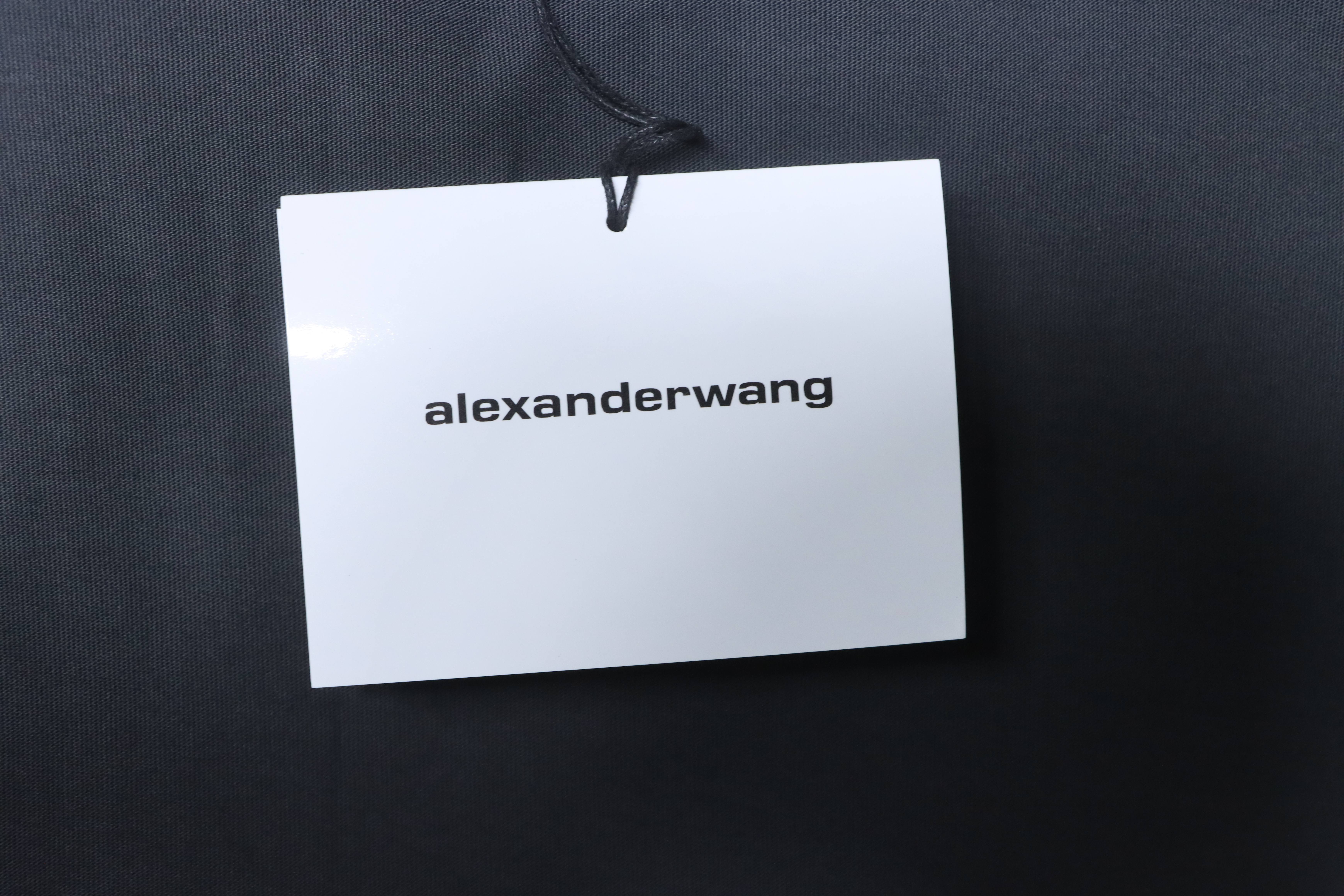 Alexander Wang 2026 New Season Lighter Trend Graphic Print Black Short Sleeve T-Shirt