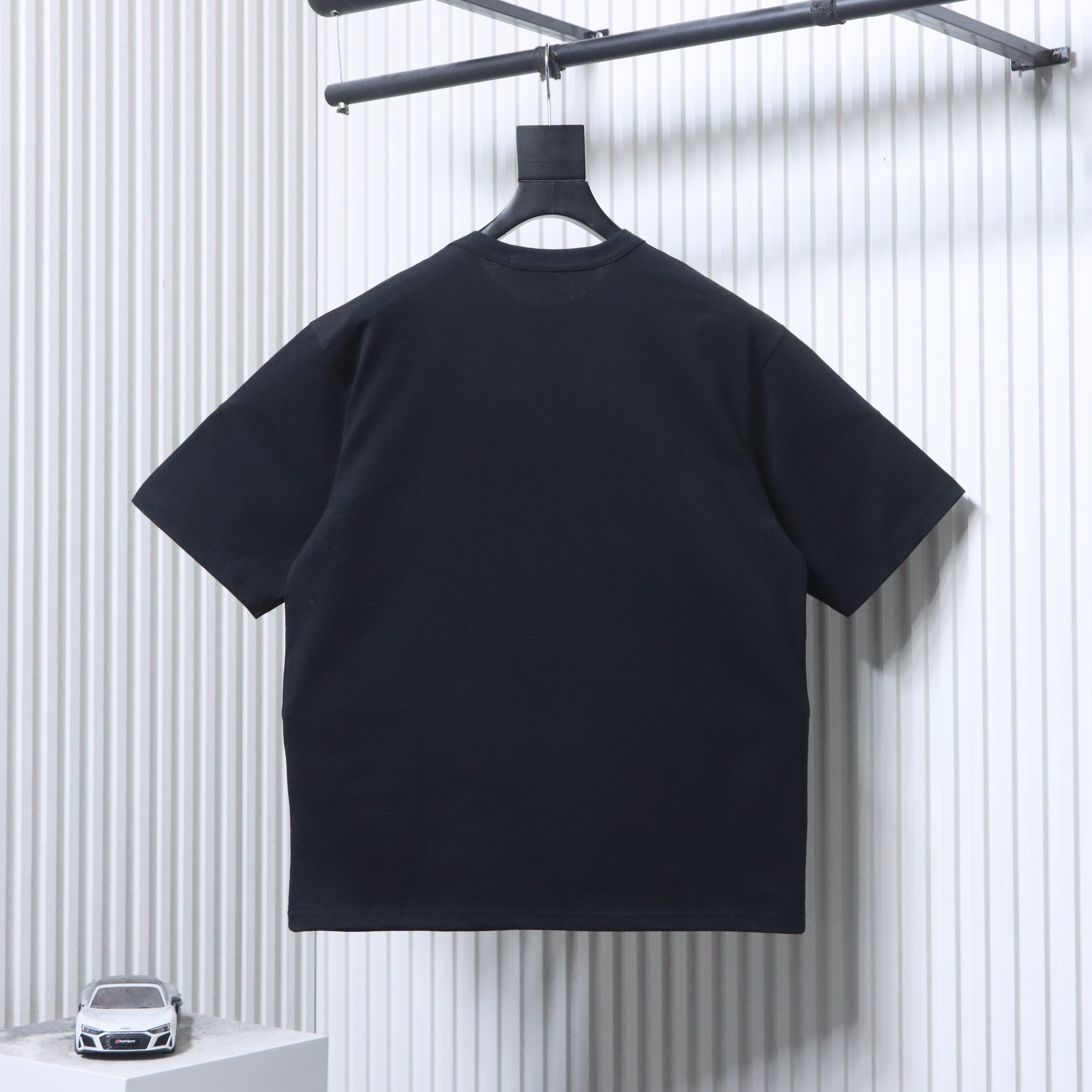 Alexander Wang 26SS Crystal Letter Black Short Sleeve T-Shirt