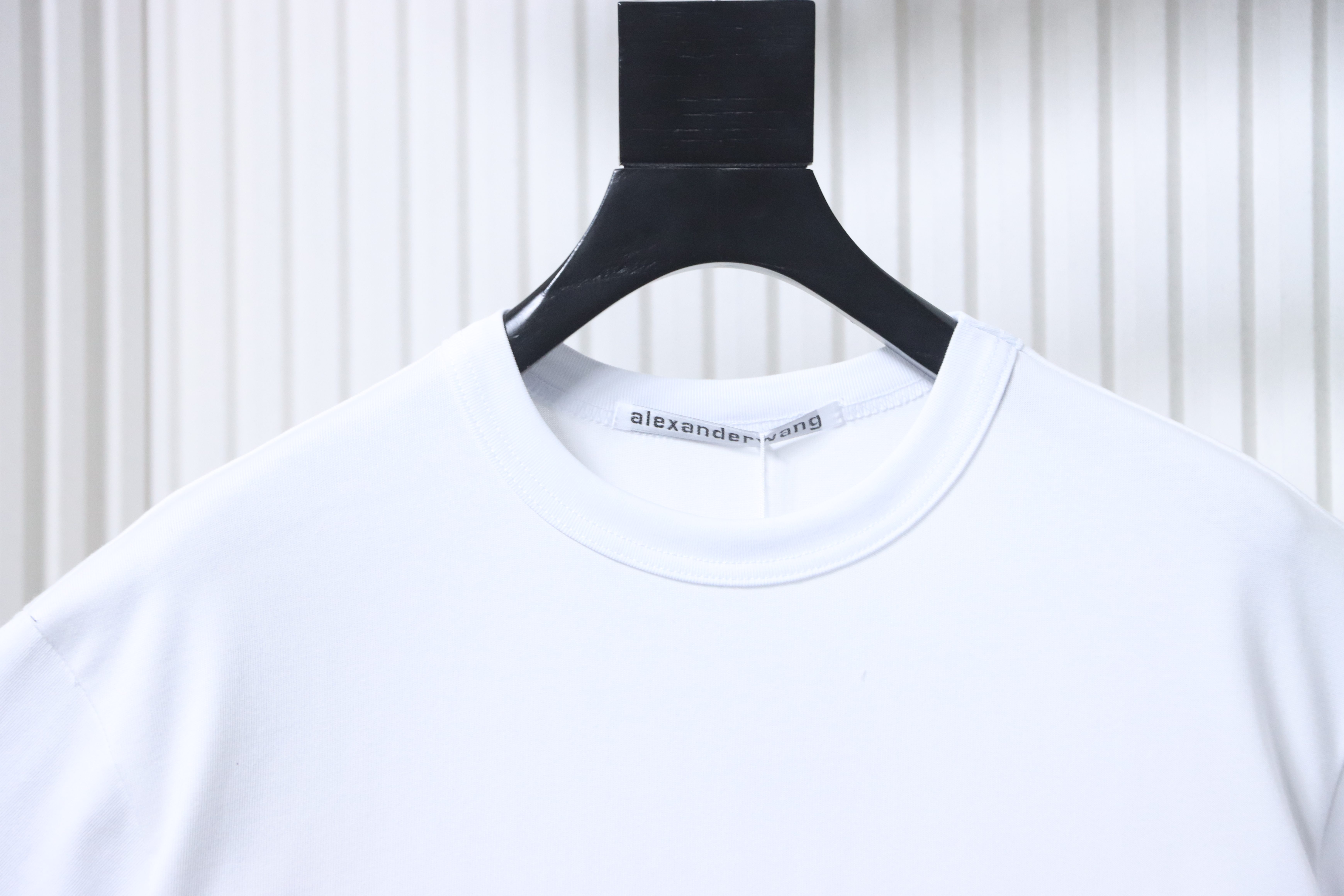 Alexander Wang 26SS Crystal Letter White Short Sleeve T-Shirt