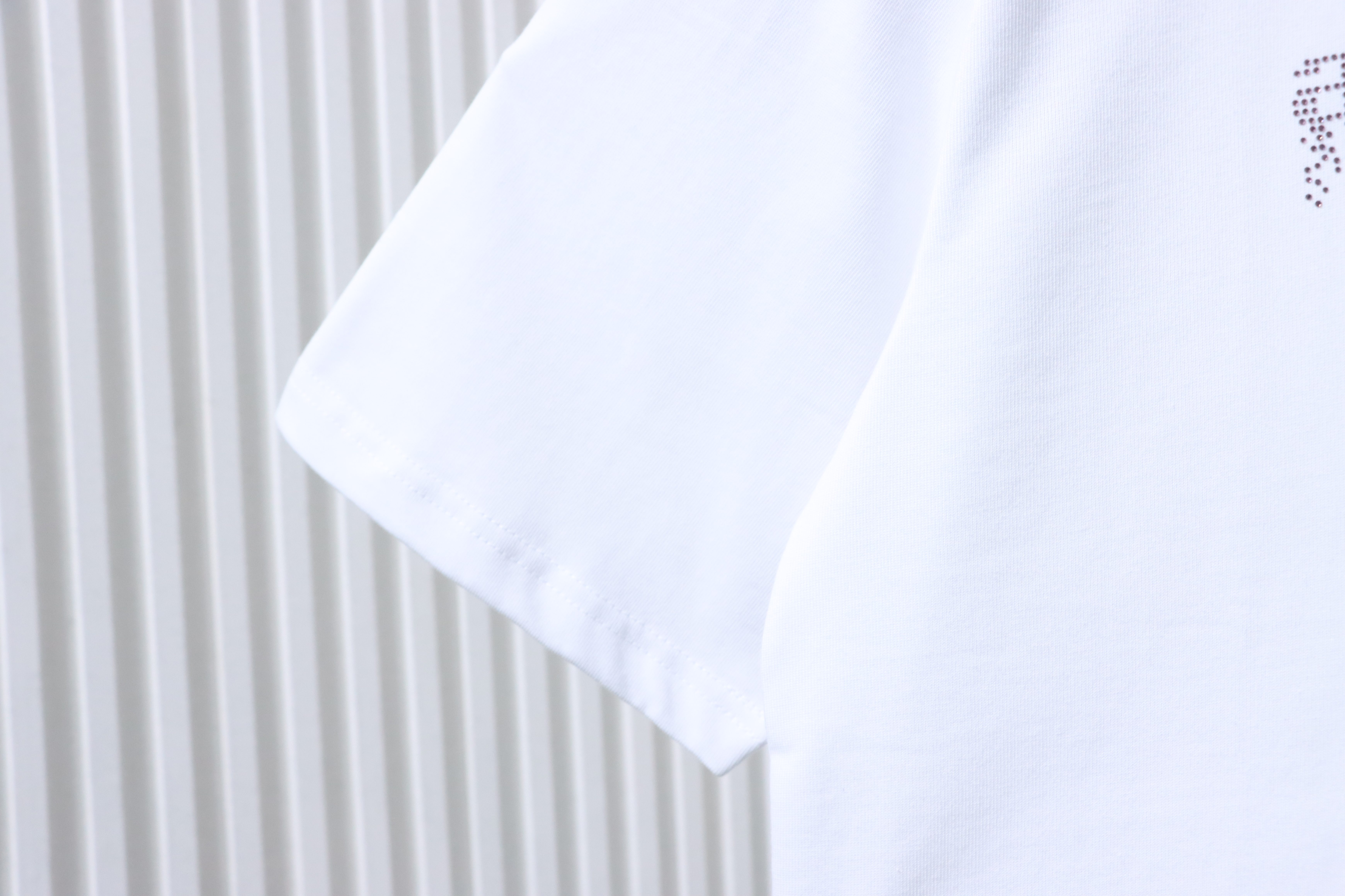 Alexander Wang 26SS Crystal Letter White Short Sleeve T-Shirt