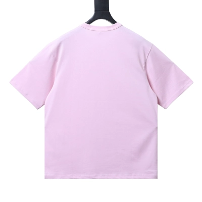 Alexander Wang 26SS Crystal Letter Pink Short Sleeve T-Shirt 02