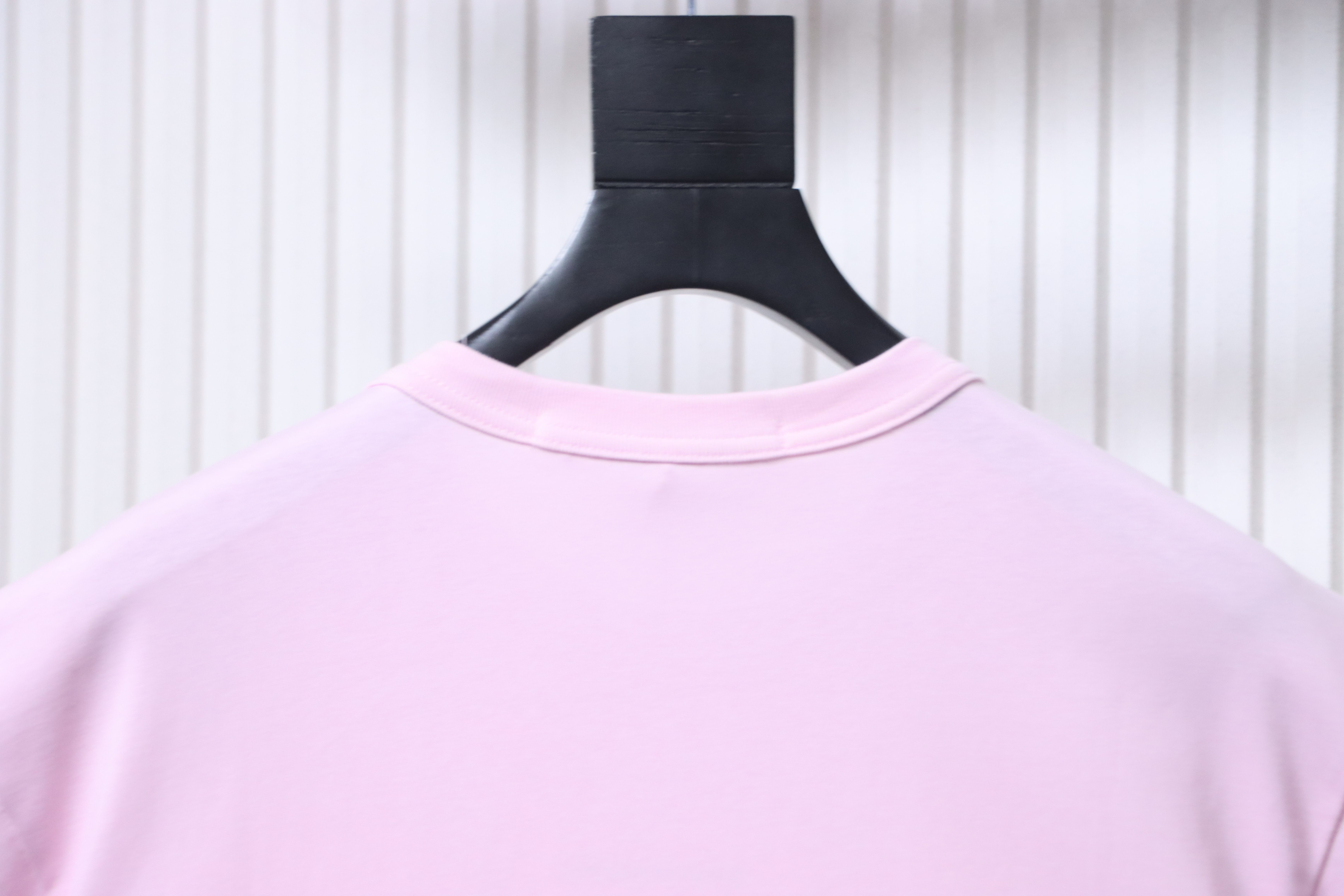 Alexander Wang 26SS Crystal Letter Pink Short Sleeve T-Shirt