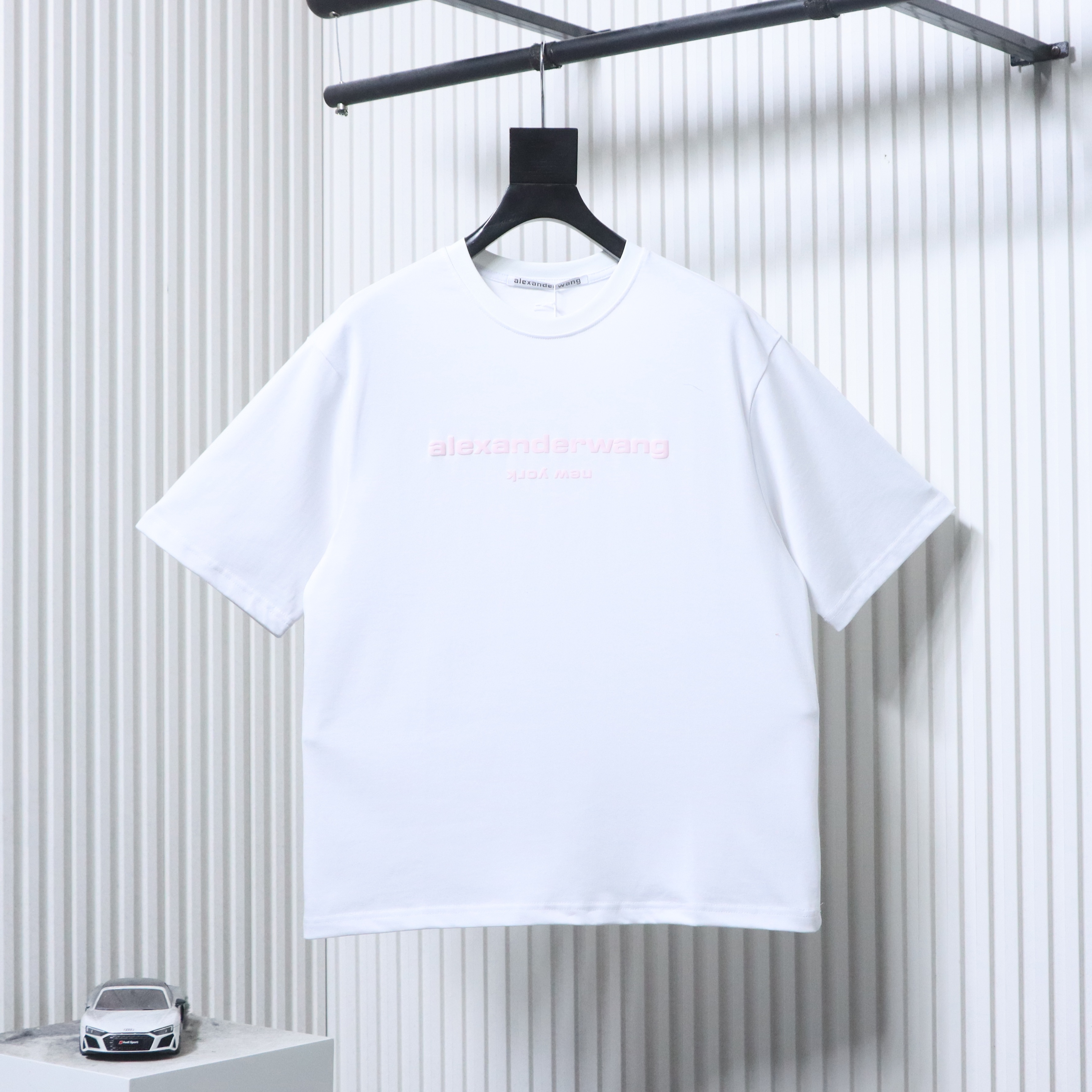 Alexander Wang 26SS Foam White Letter Short Sleeve