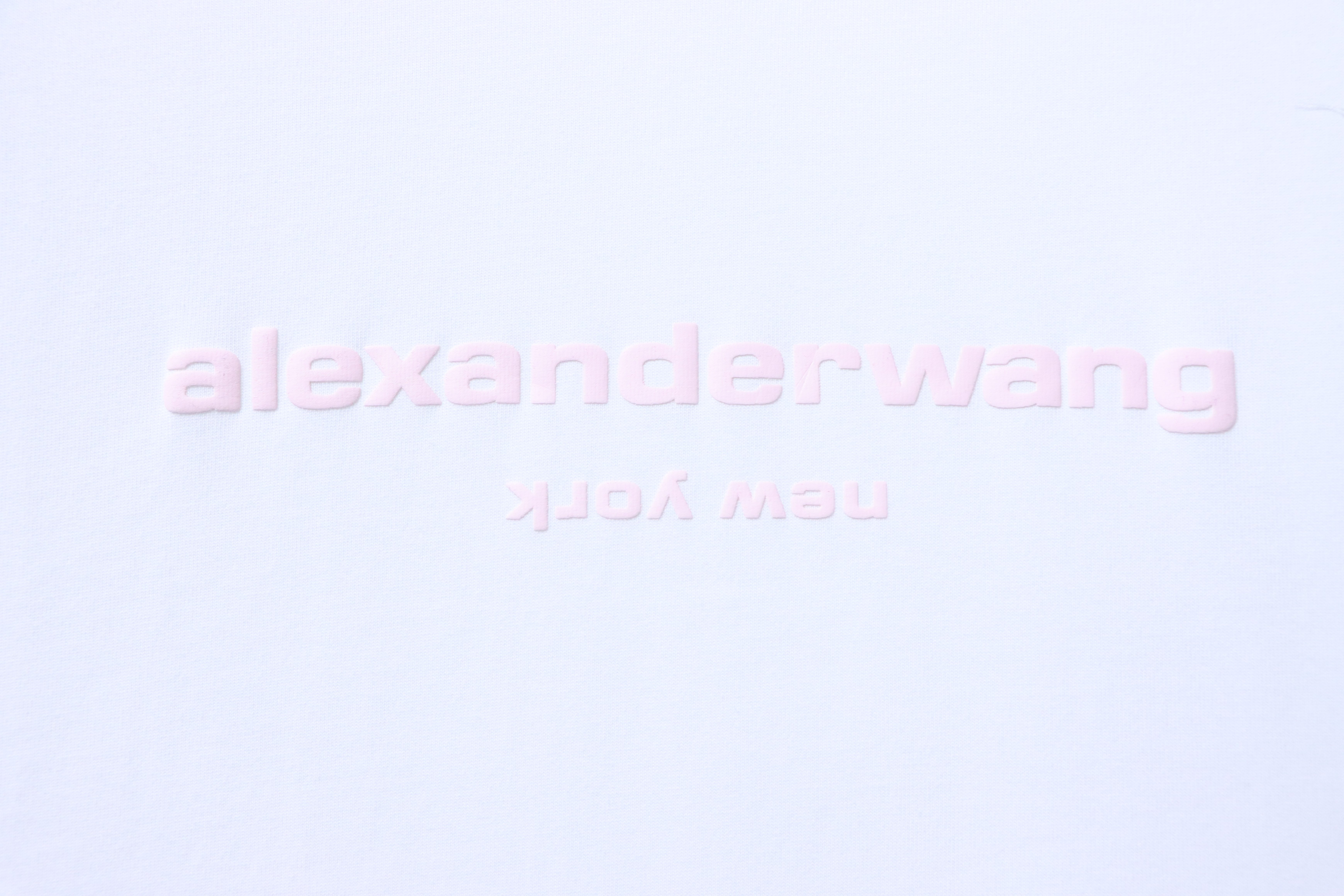 Alexander Wang 26SS Foam White Letter Short Sleeve