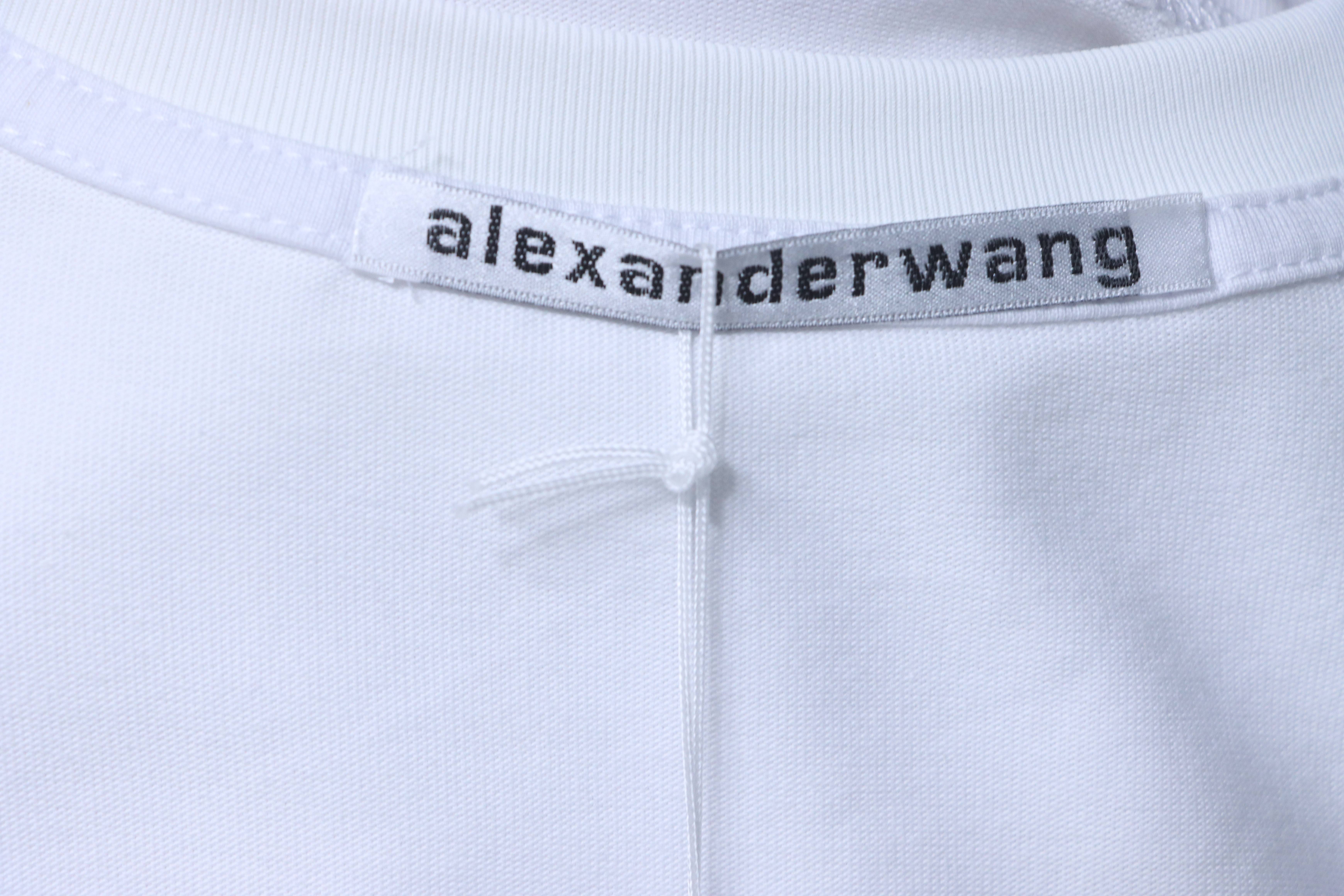 Alexander Wang 26SS Foam White Letter Short Sleeve