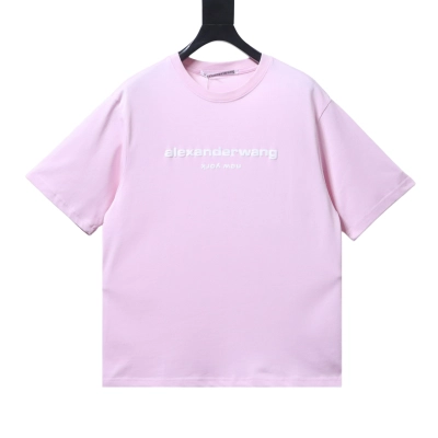 Alexander Wang 26SS Foam Letter Pink Short Sleeve T-Shirt 01