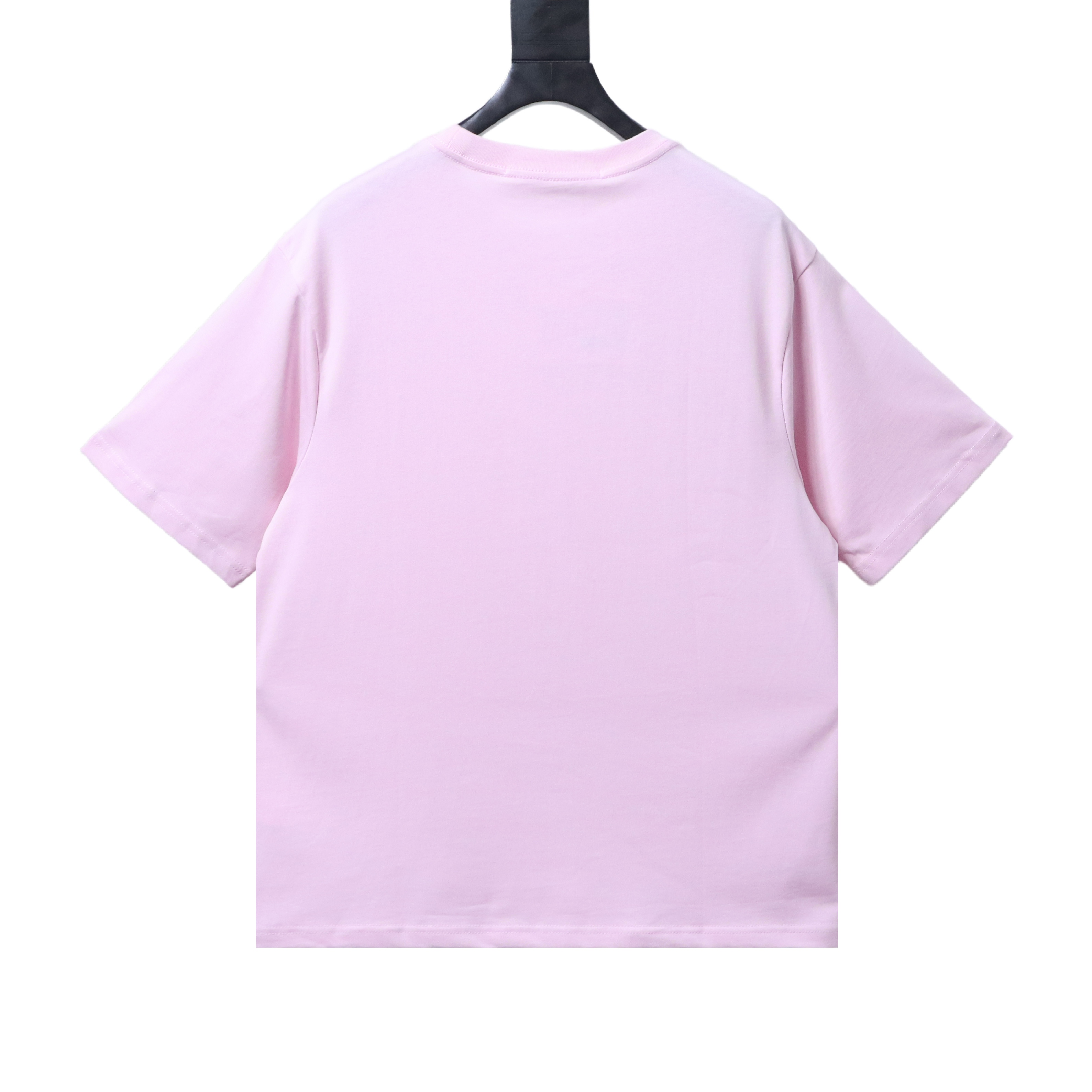 Alexander Wang 26SS Foam Letter Pink Short Sleeve T-Shirt