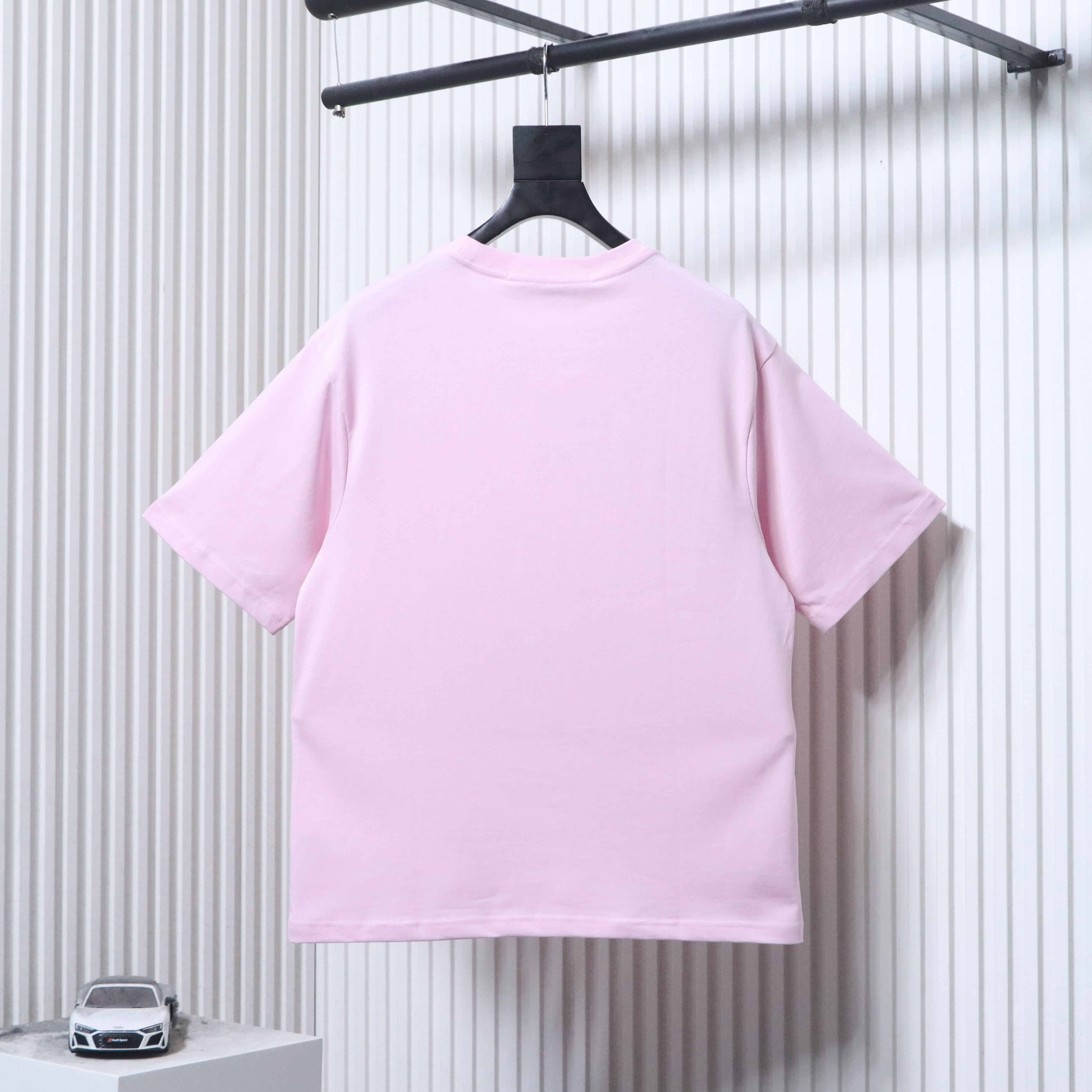 Alexander Wang 26SS Foam Letter Pink Short Sleeve T-Shirt