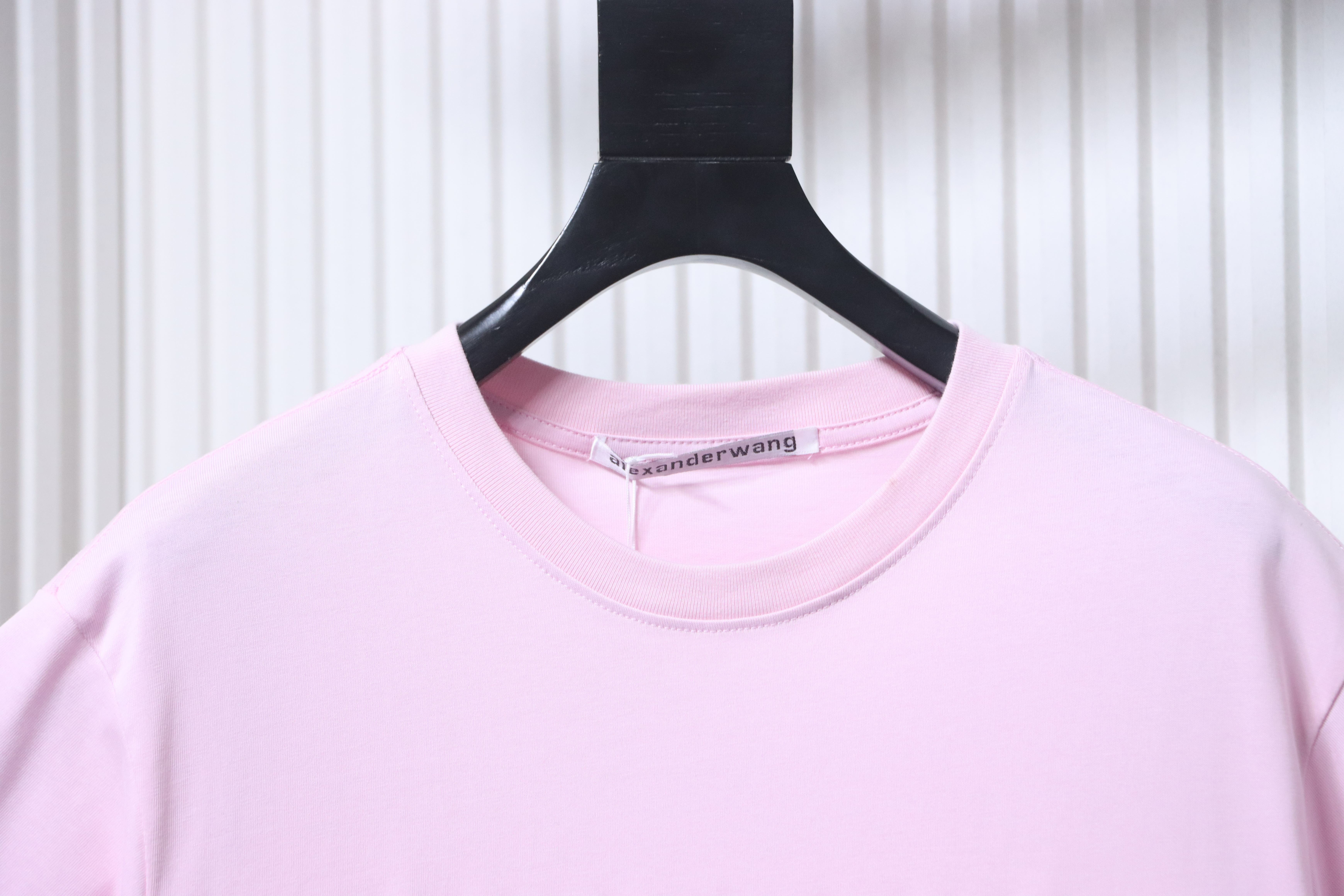 Alexander Wang 26SS Foam Letter Pink Short Sleeve T-Shirt