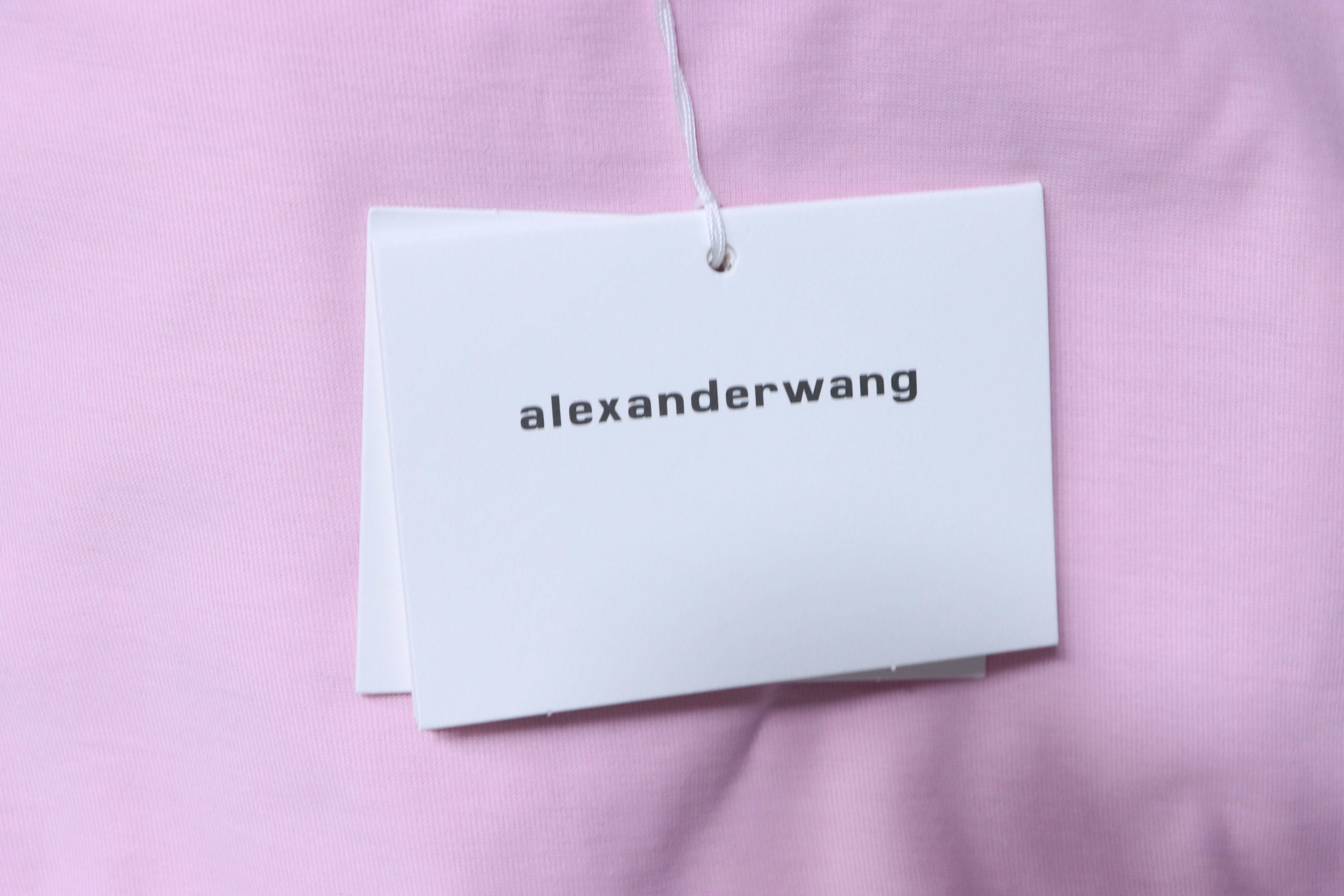 Alexander Wang 26SS Foam Letter Pink Short Sleeve T-Shirt