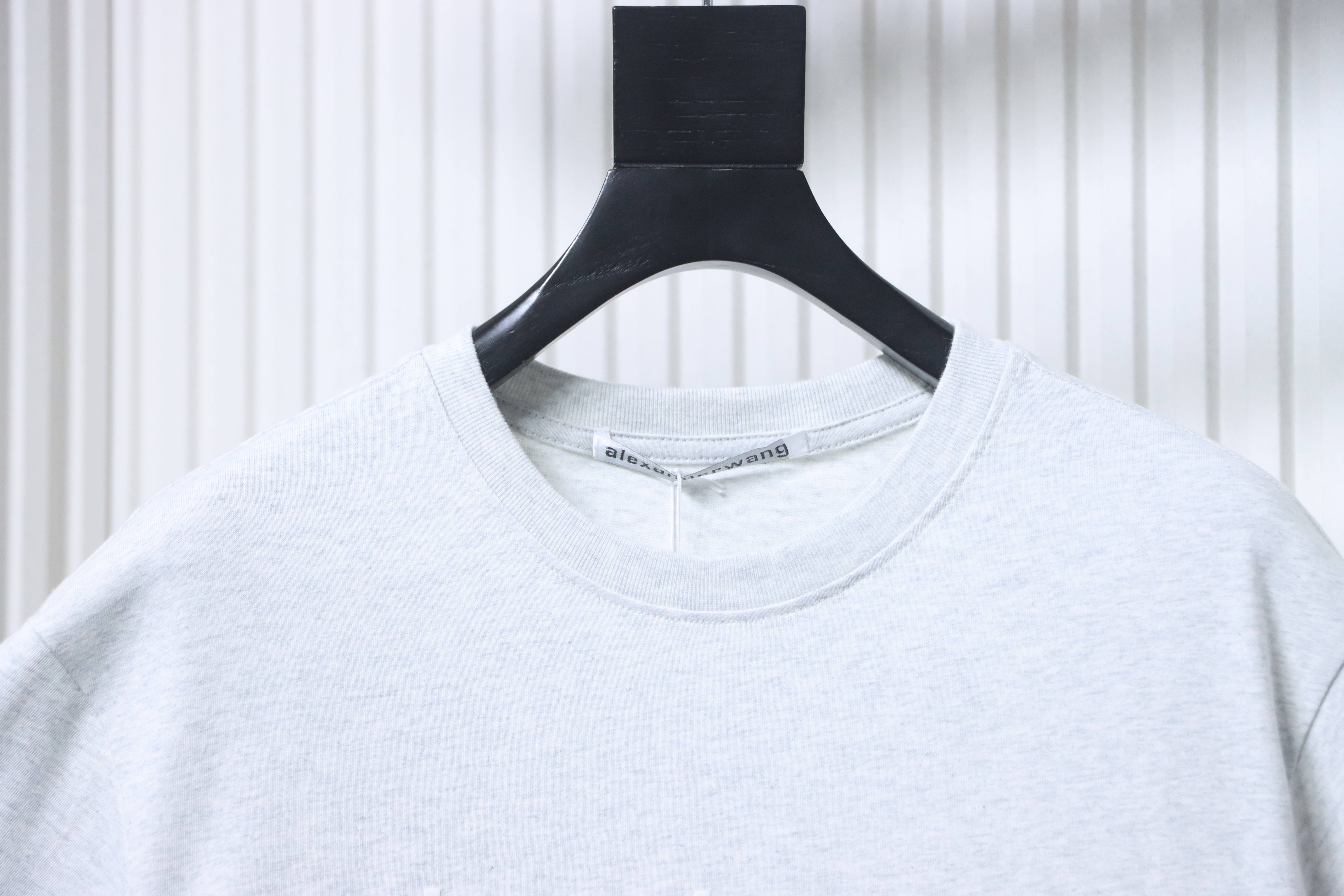 Alexander Wang 26SS Foam Letter White Short Sleeve T-Shirt