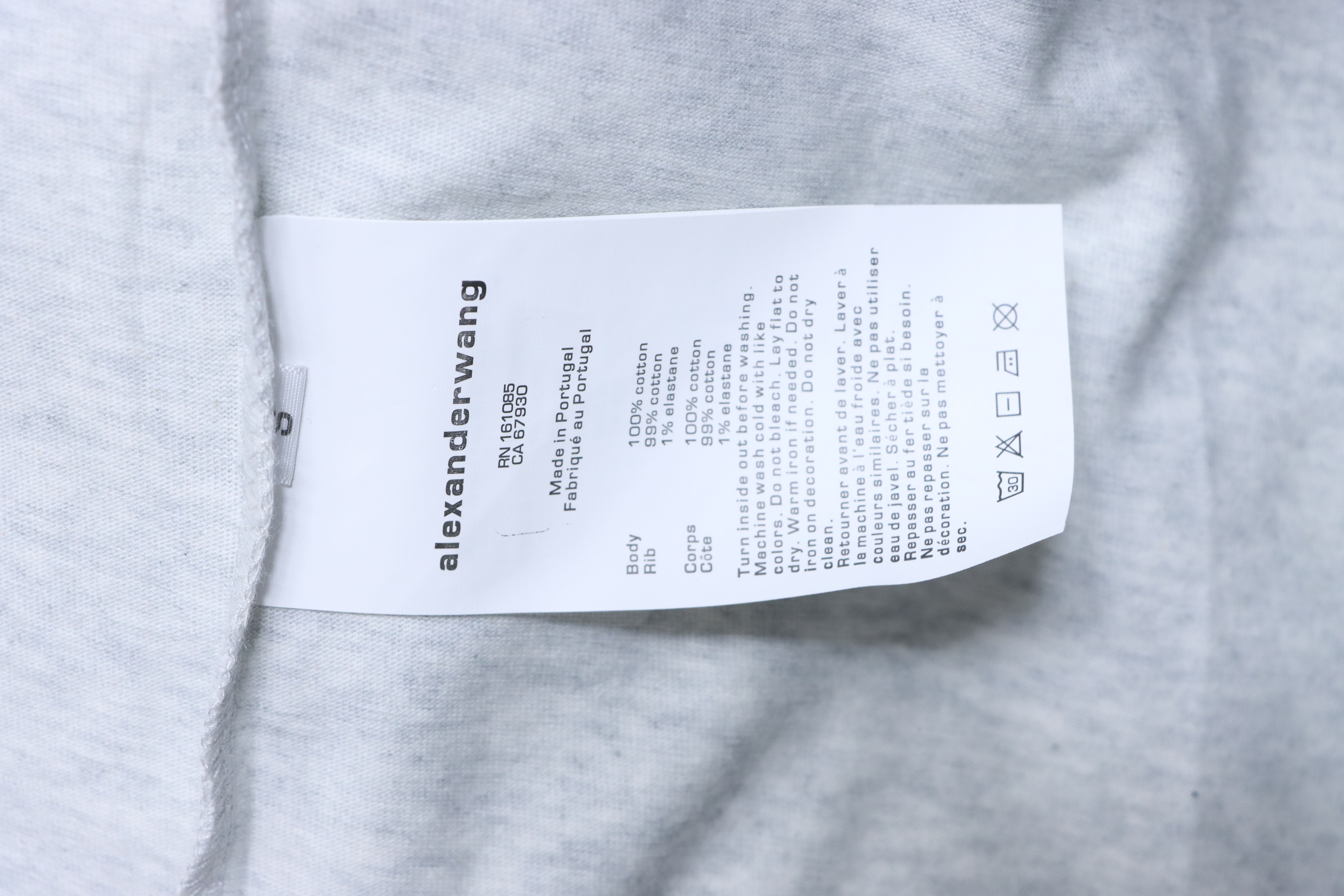 Alexander Wang 26SS Foam Letter White Short Sleeve T-Shirt