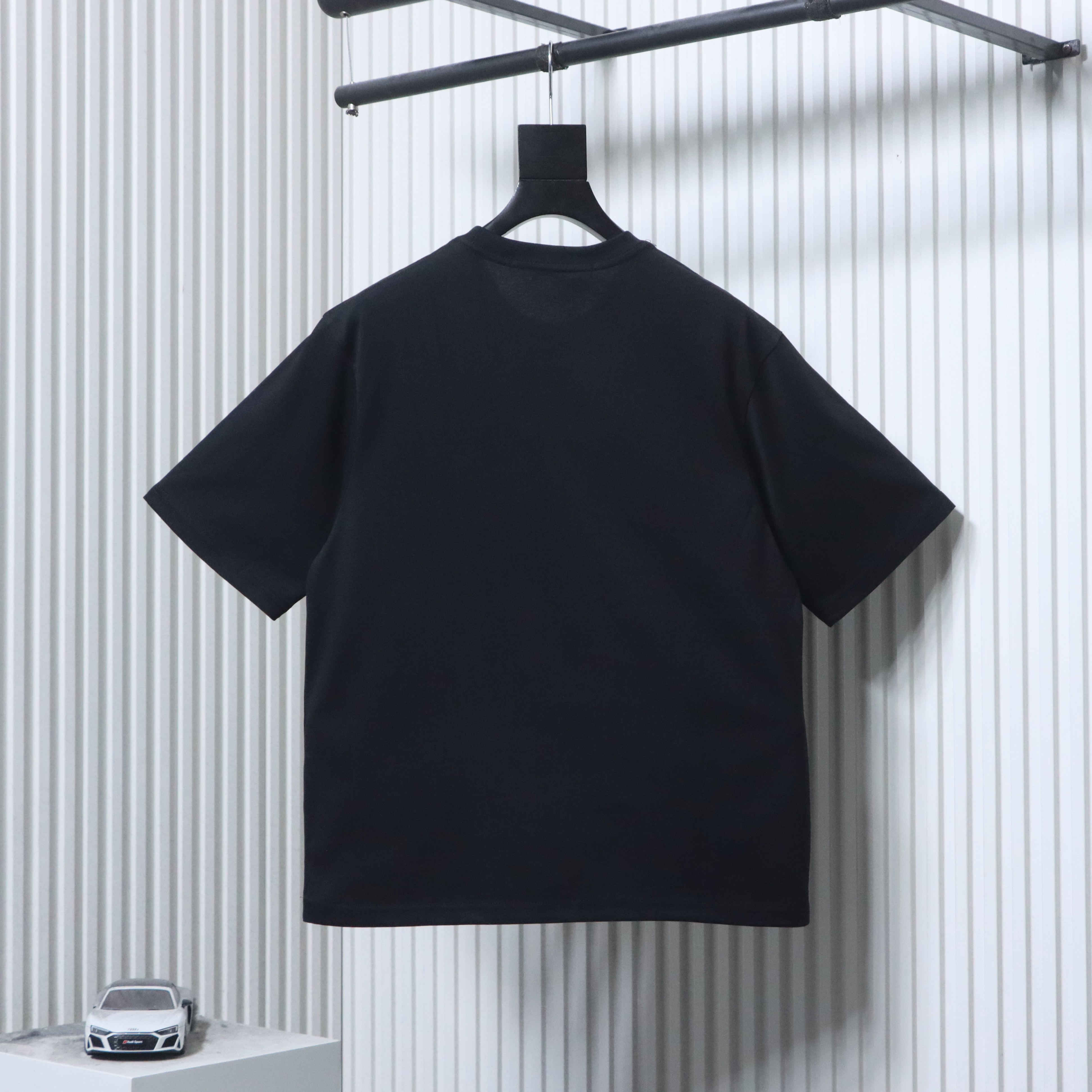 Alexander Wang 26SS Foam Letter Black Short Sleeve T-Shirt