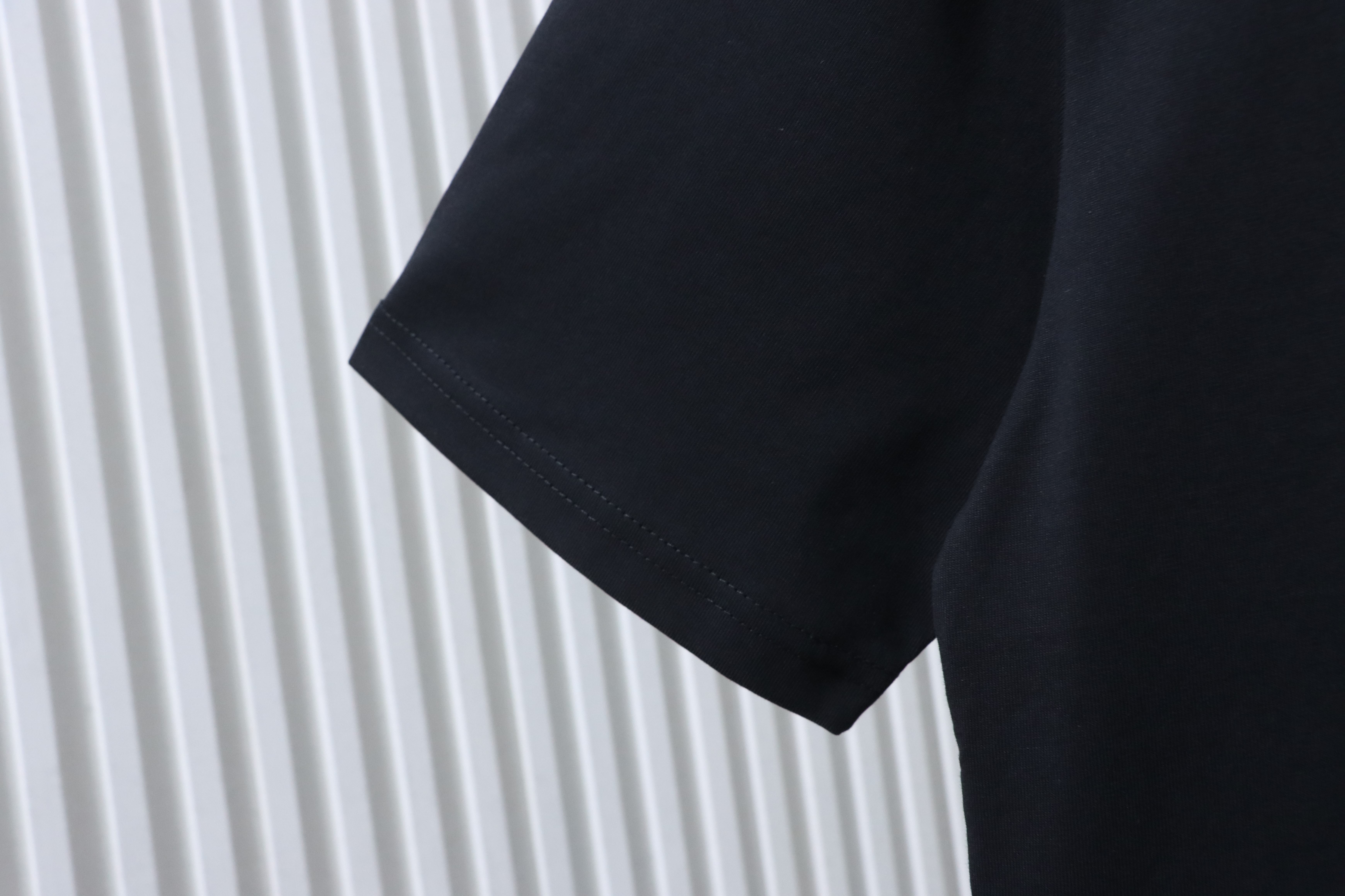 Alexander Wang 26SS Foam Letter Black Short Sleeve T-Shirt
