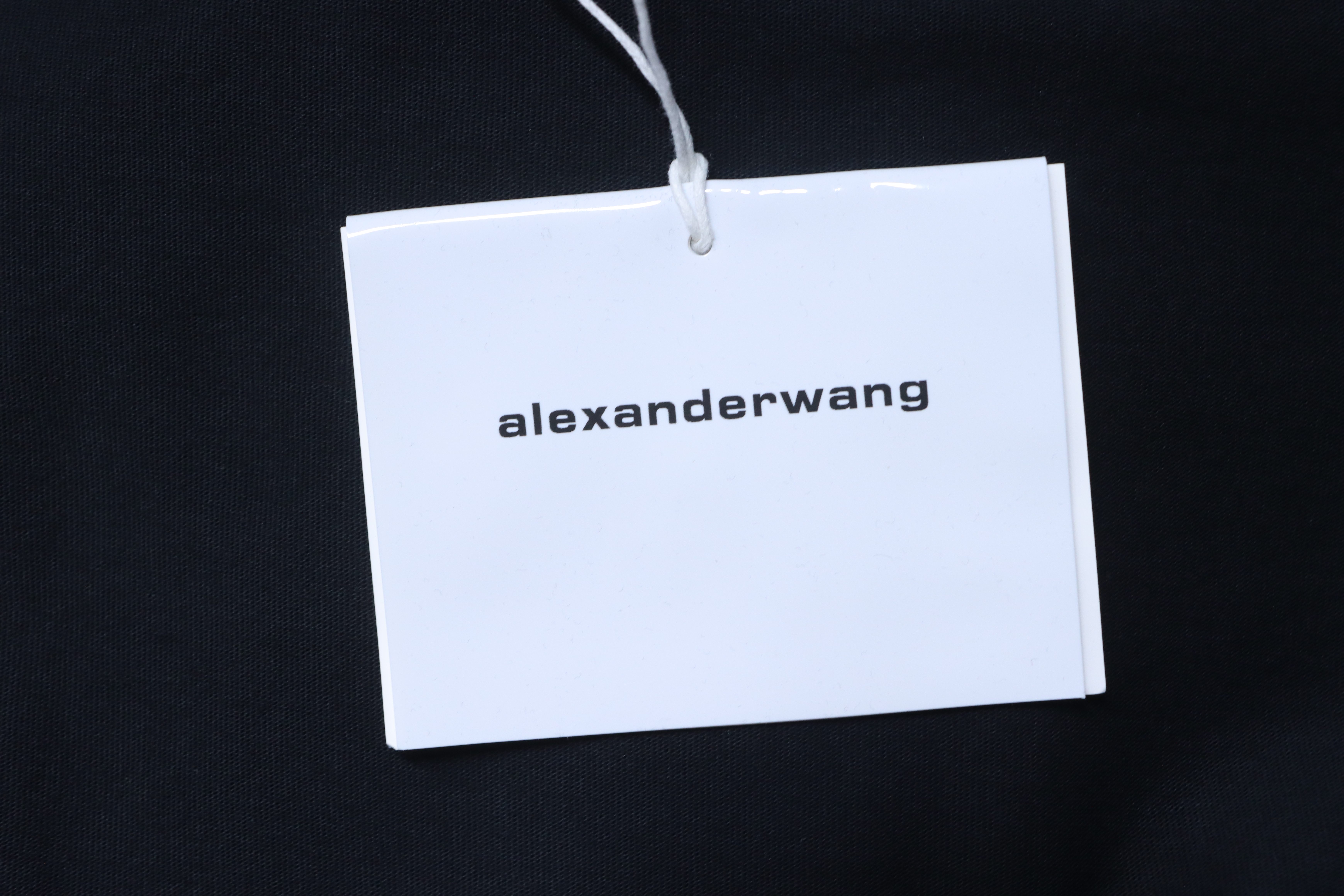 Alexander Wang 26SS Red Letter Black Short Sleeve T-Shirt