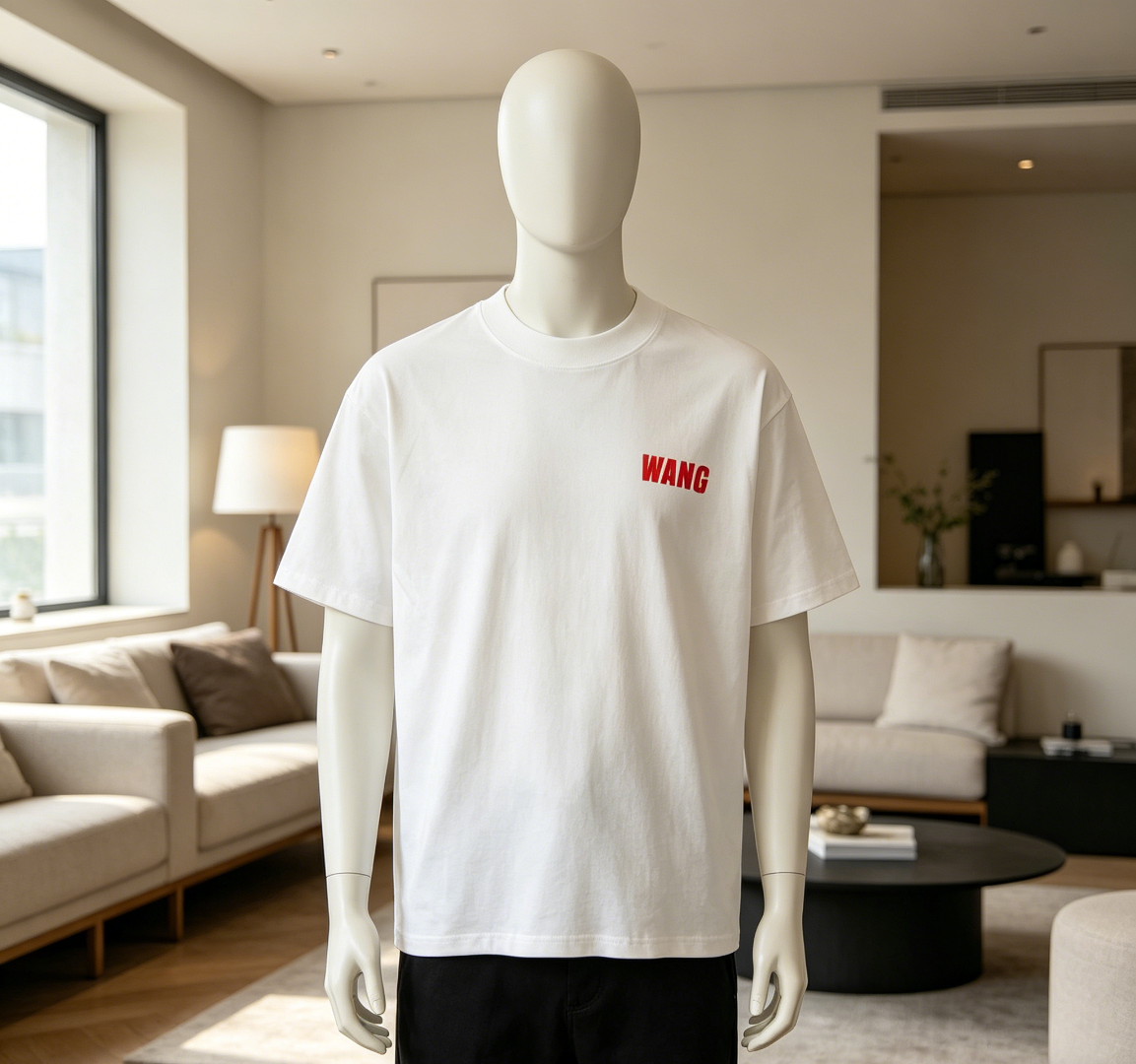 Alexander Wang 26SS Red Letter Short Sleeve T-Shirt