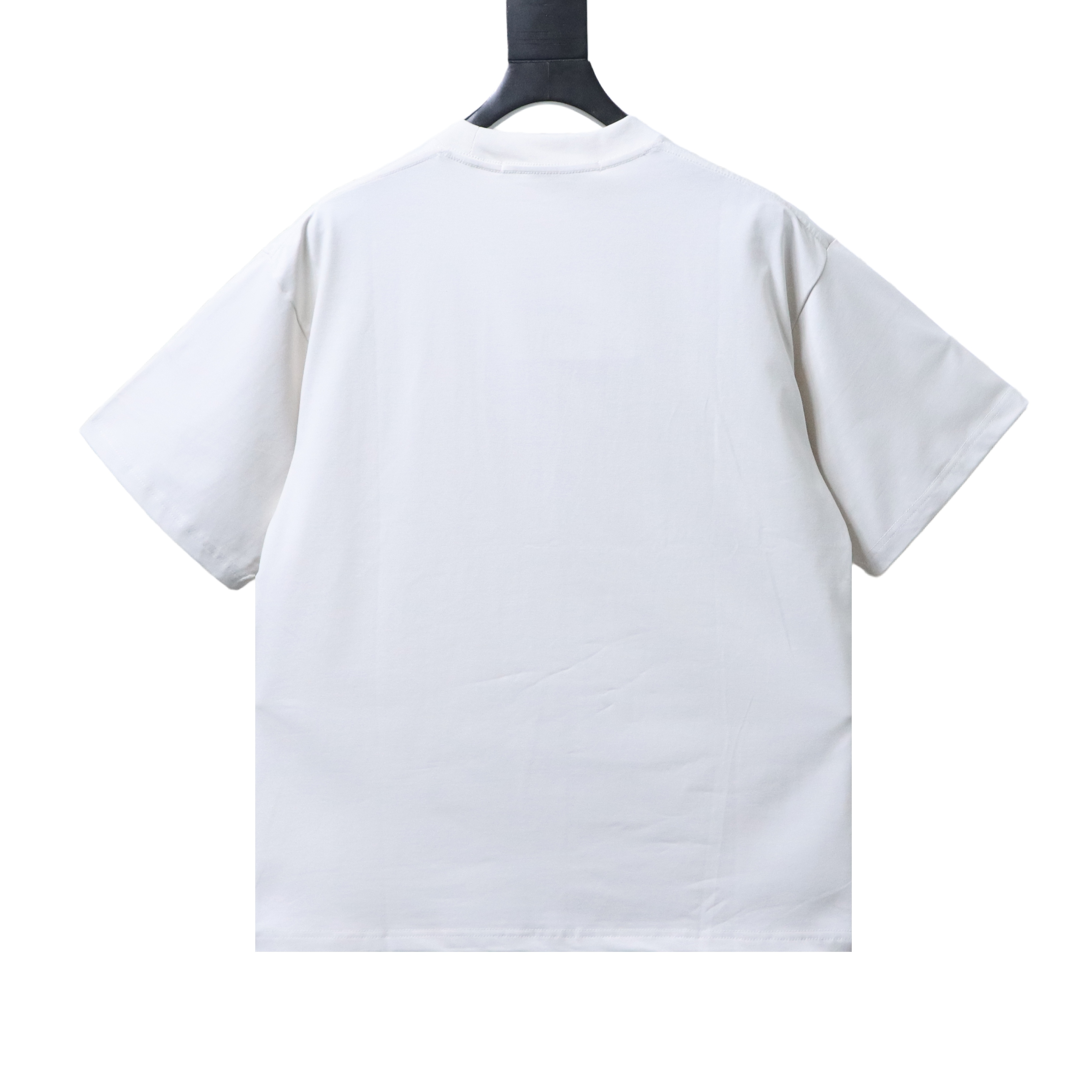 Alexander Wang AW Logo Crystal Letter Human Head Graphic Print Short Sleeve T-Shirt