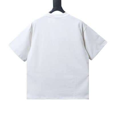 Alexander Wang AW Logo Crystal Letter Human Head Graphic Print Short Sleeve T-Shirt 02