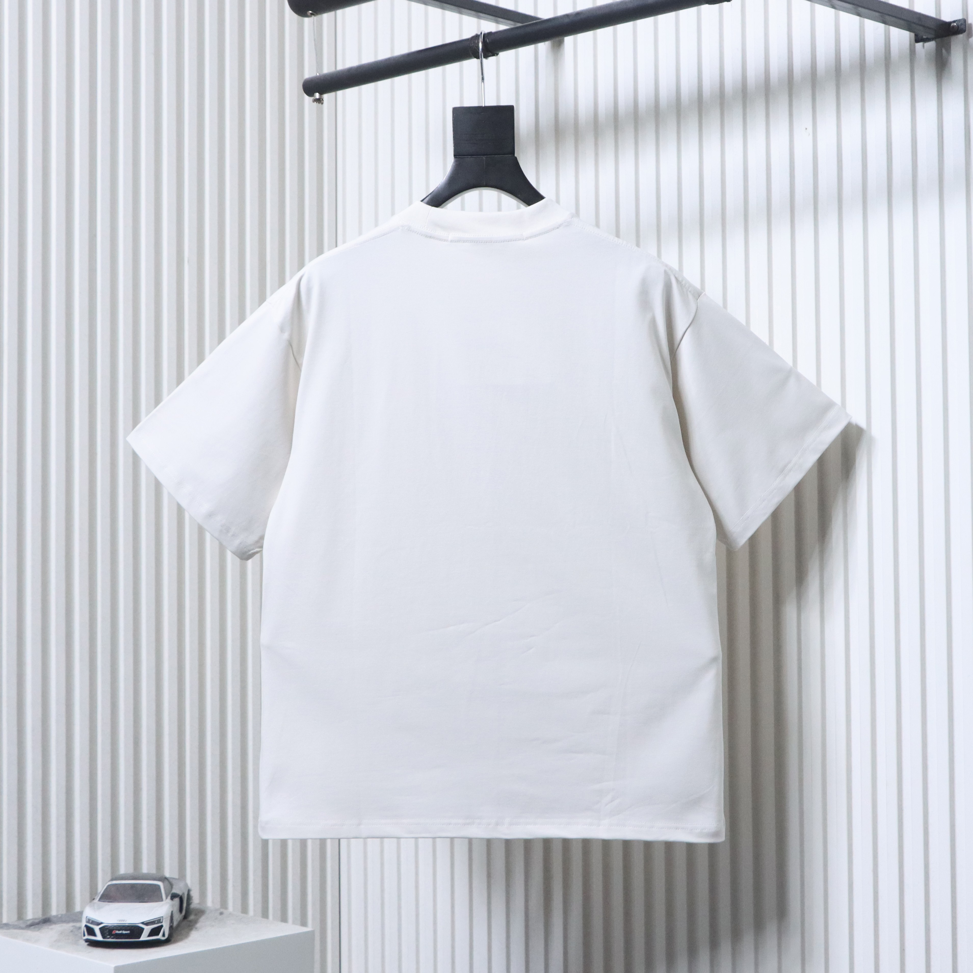 Alexander Wang AW Logo Crystal Letter Human Head Graphic Print Short Sleeve T-Shirt