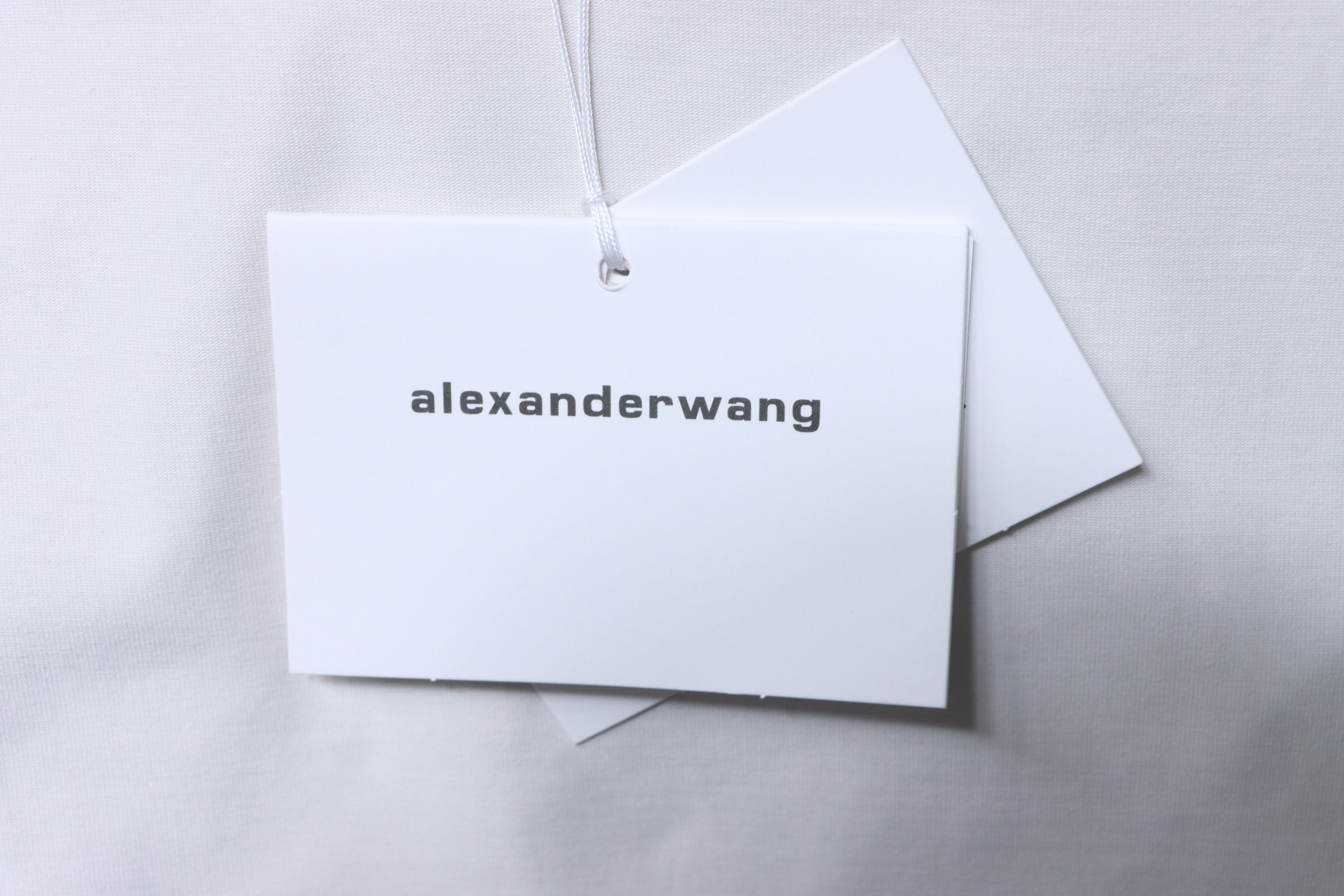Alexander Wang AW Logo Crystal Letter Human Head Graphic Print Short Sleeve T-Shirt