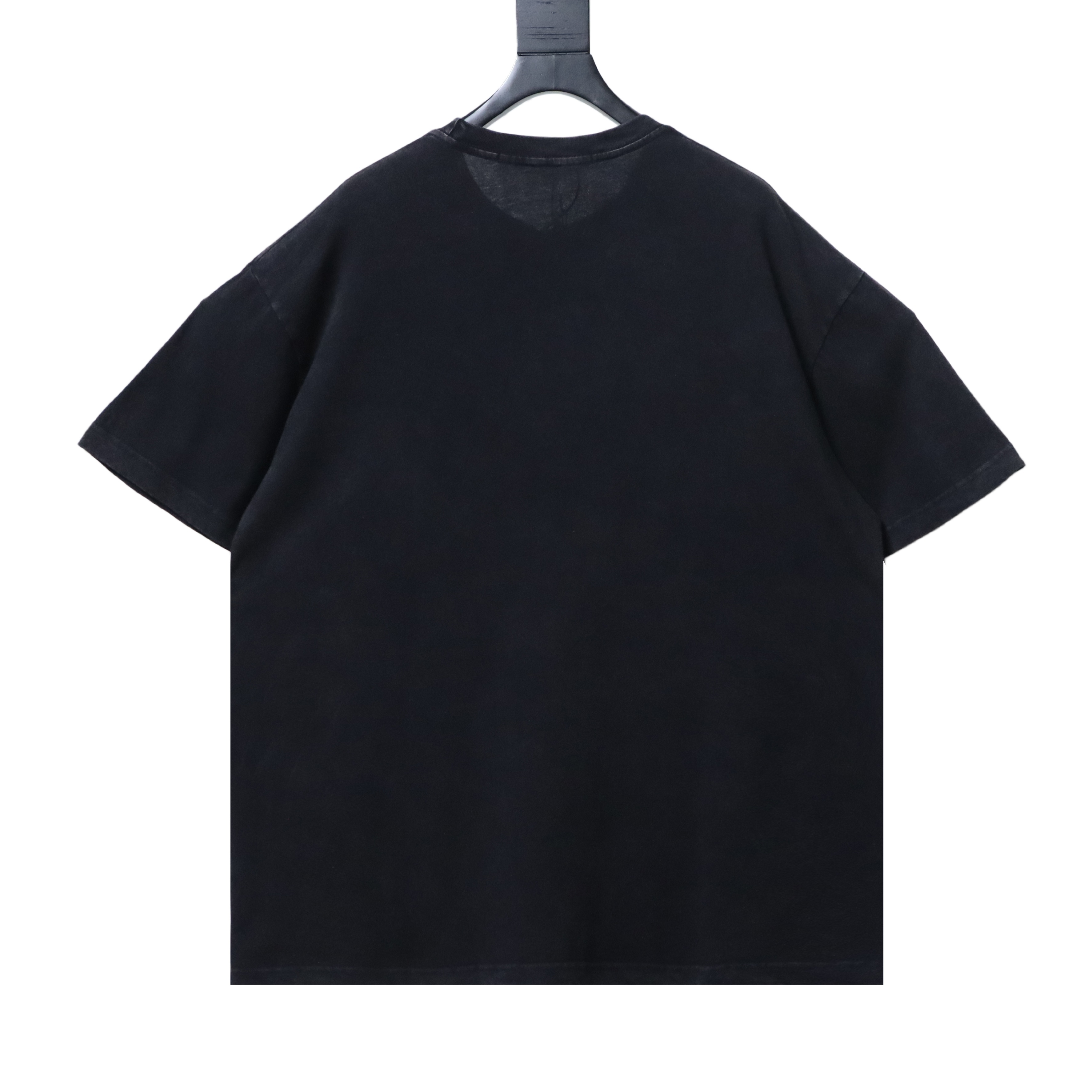 Alexander Wang AW Logo Crystal Letter Human Head Graphic Print Short Sleeve T-Shirt
