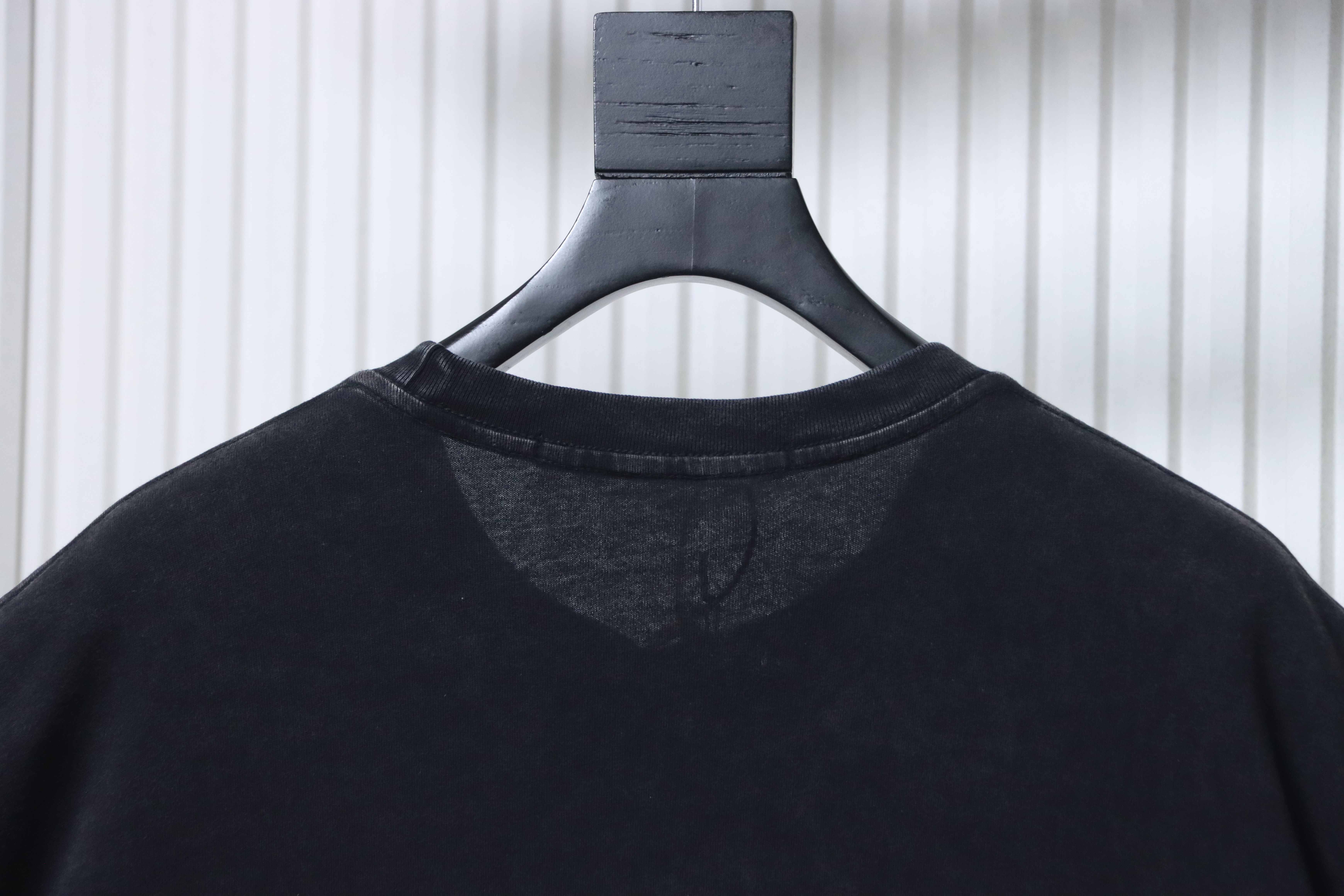 Alexander Wang AW Logo Crystal Letter Human Head Graphic Print Short Sleeve T-Shirt