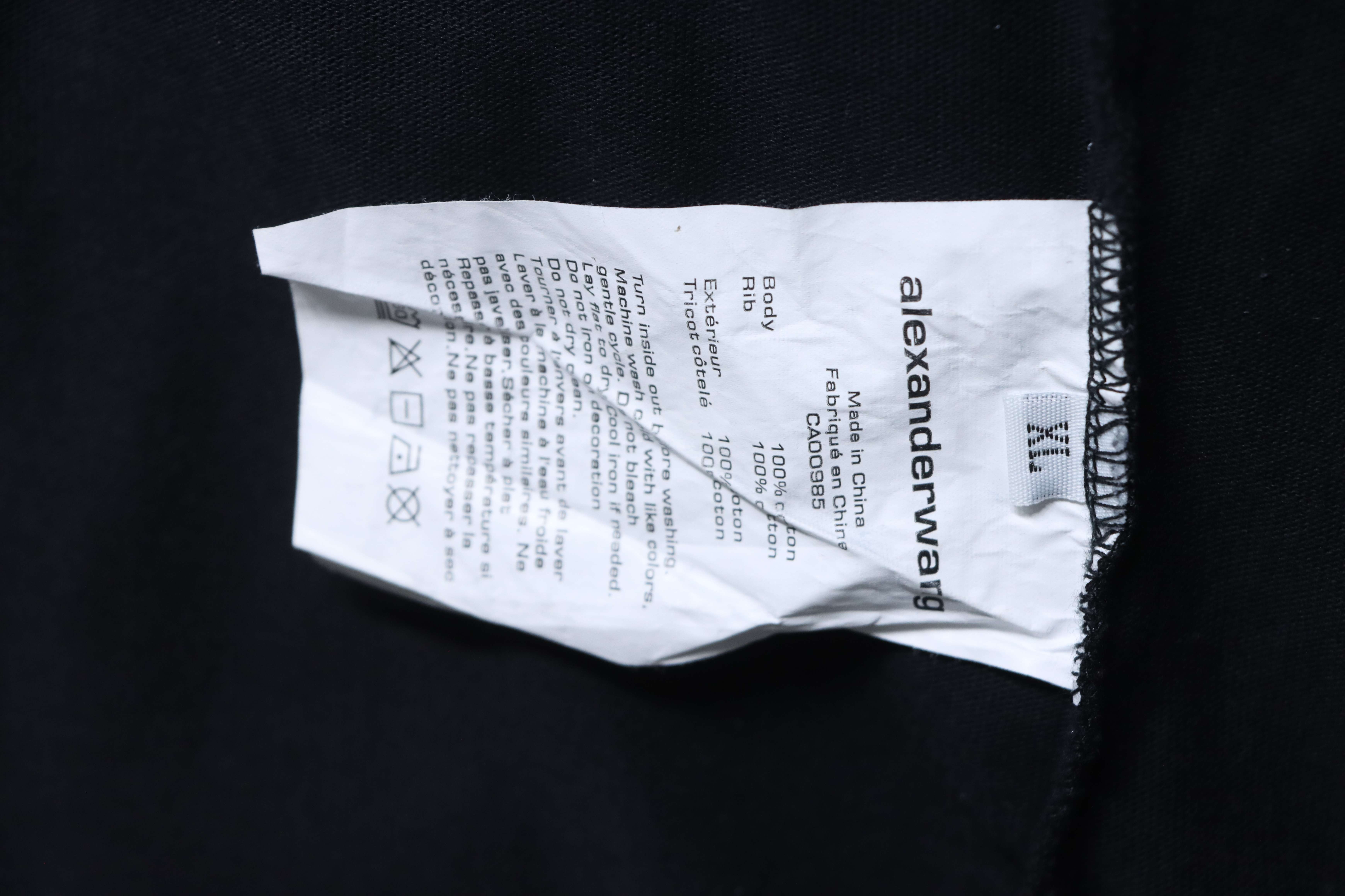 Alexander Wang AW Logo Crystal Letter Human Head Graphic Print Short Sleeve T-Shirt