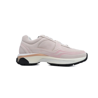 Chanel Fabric Laminated Low Top Sneakers Pink G45077 B16748 NY270 02