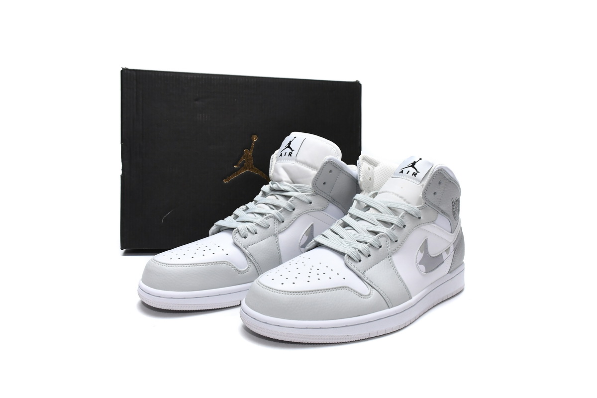 Dior x Air Jordan 1 Mid Grey Camo DC9035-100
